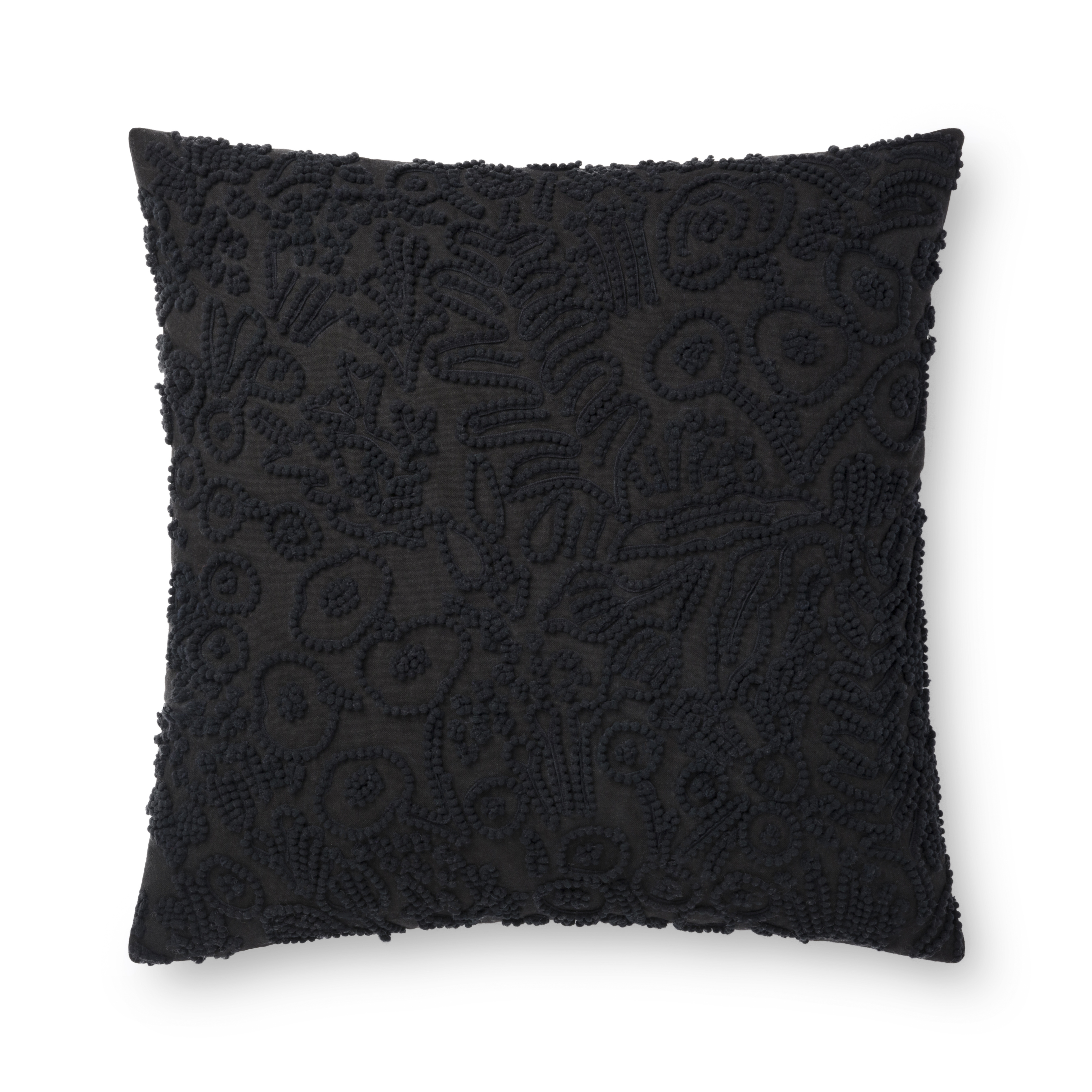 Rifle Paper Co. x Loloi PILLOWS P6030 BLACK 22" x 22" Cover Only - Rifle Paper Co. x Loloi