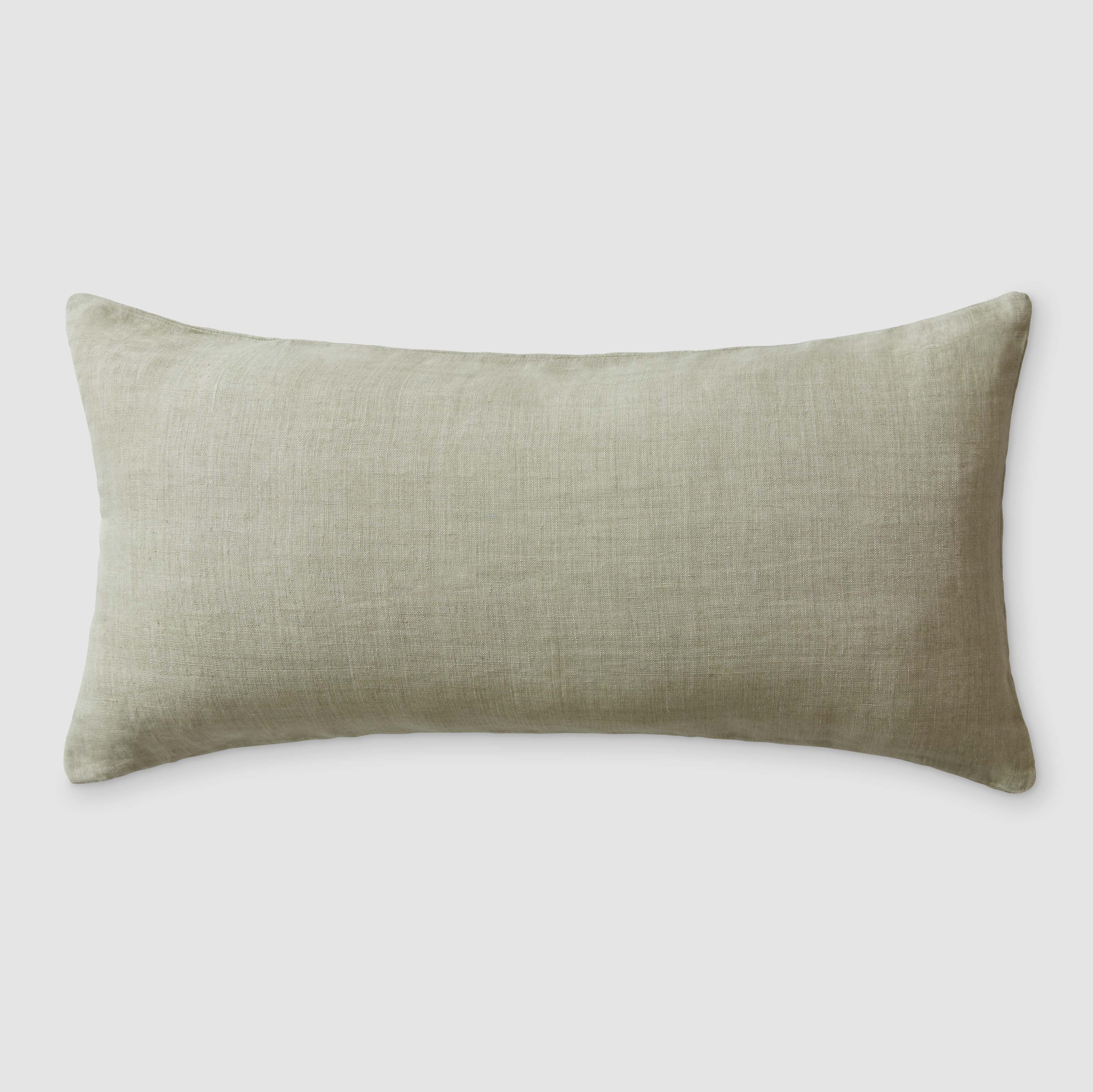 The Citizenry Prisha Linen Pillow | 14" x 30" | Green - The Citizenry