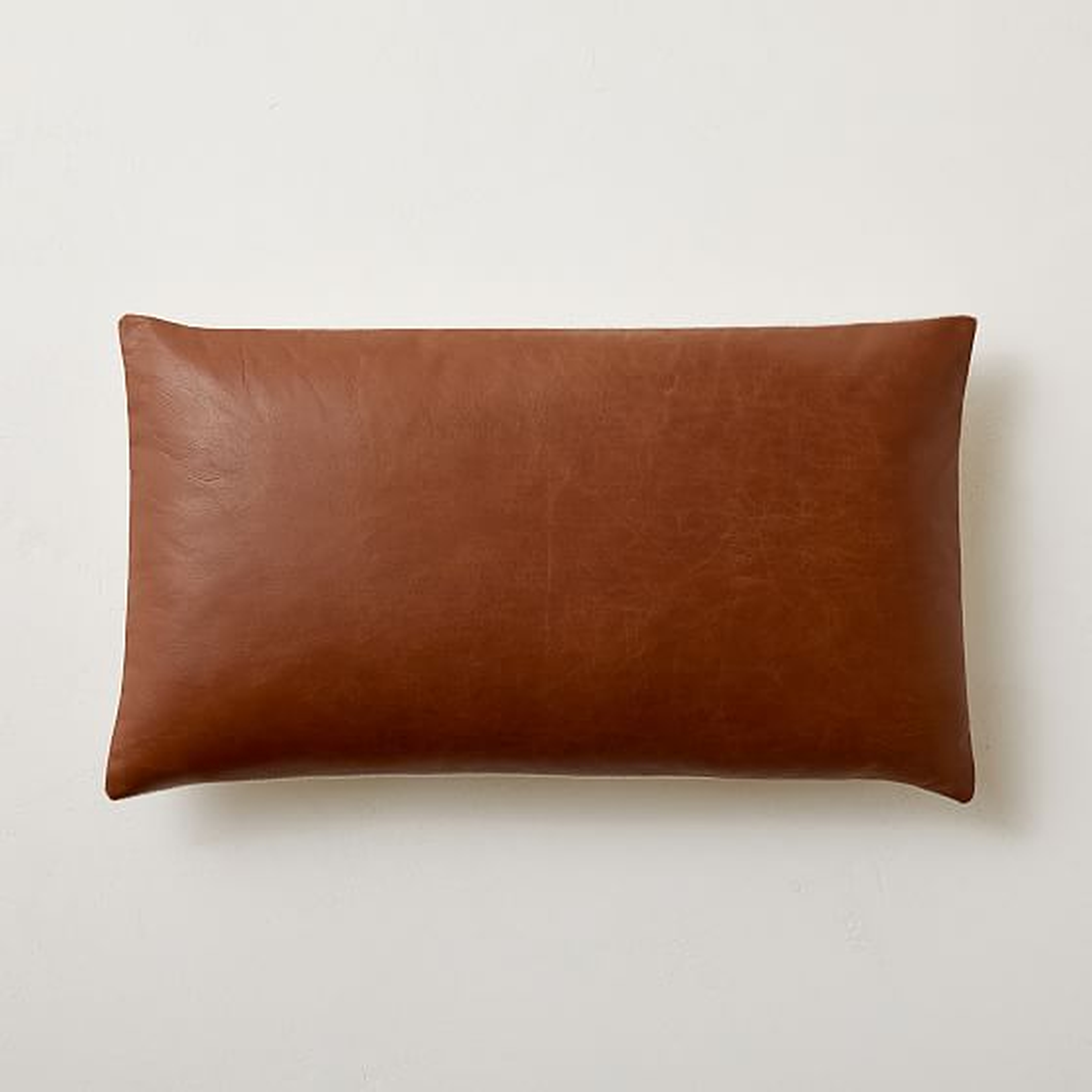 Leather Pillow Cover, 12"x21", Nut, Set of 2 - West Elm