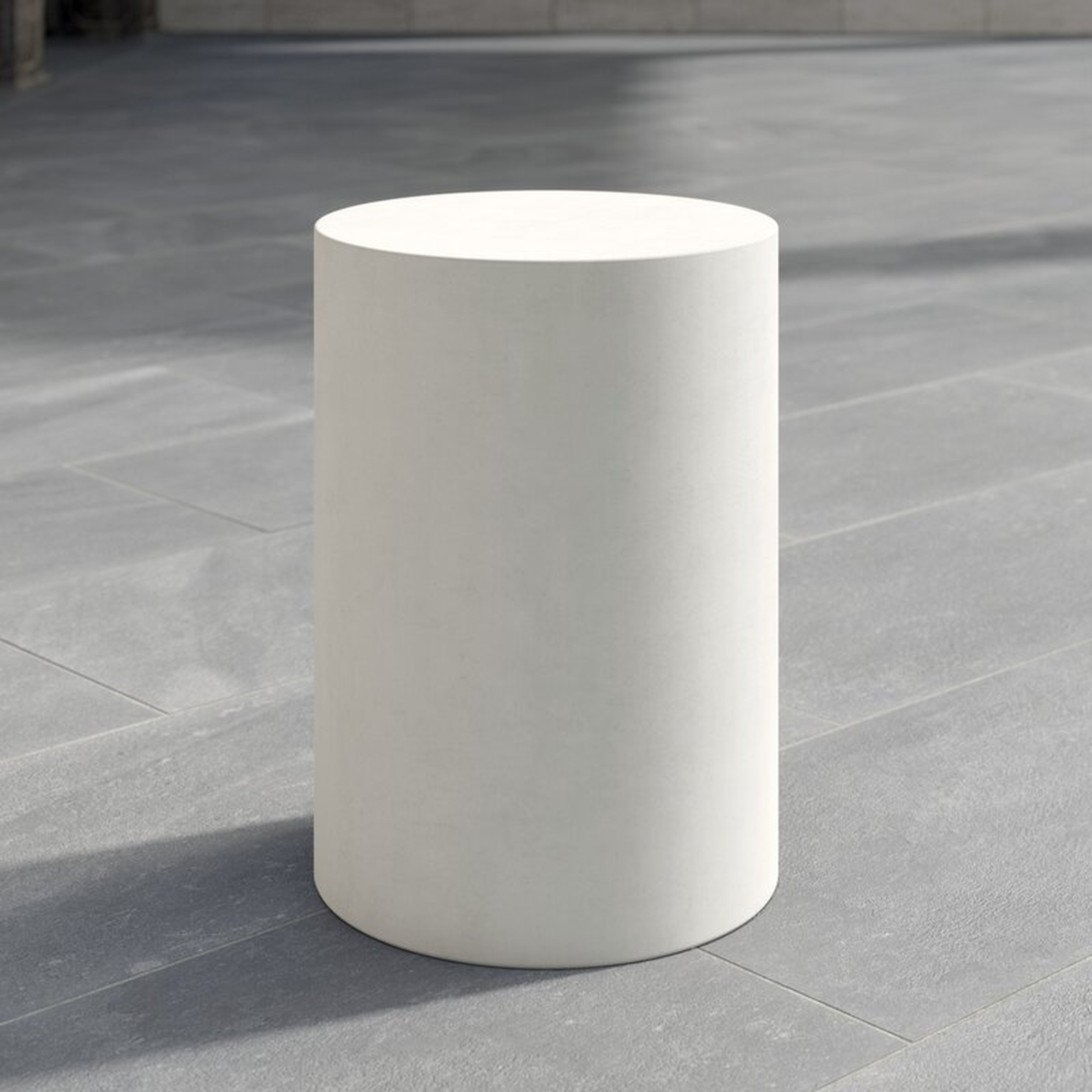 Seasonal Living Ben Concrete Side Table Color: Ivory White - Perigold