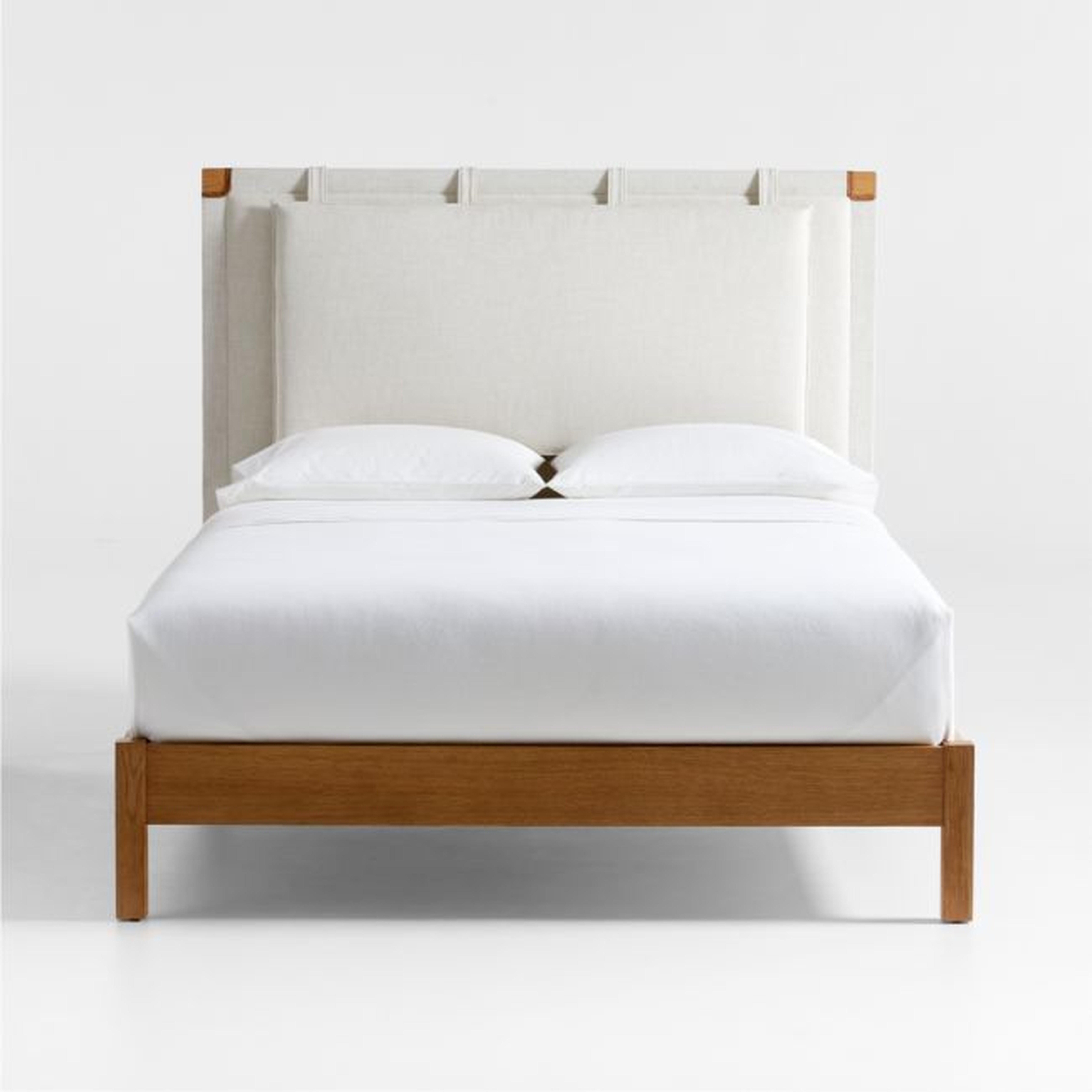 Shinola Hotel Queen Bed with Headboard Cushion - Crate and Barrel
