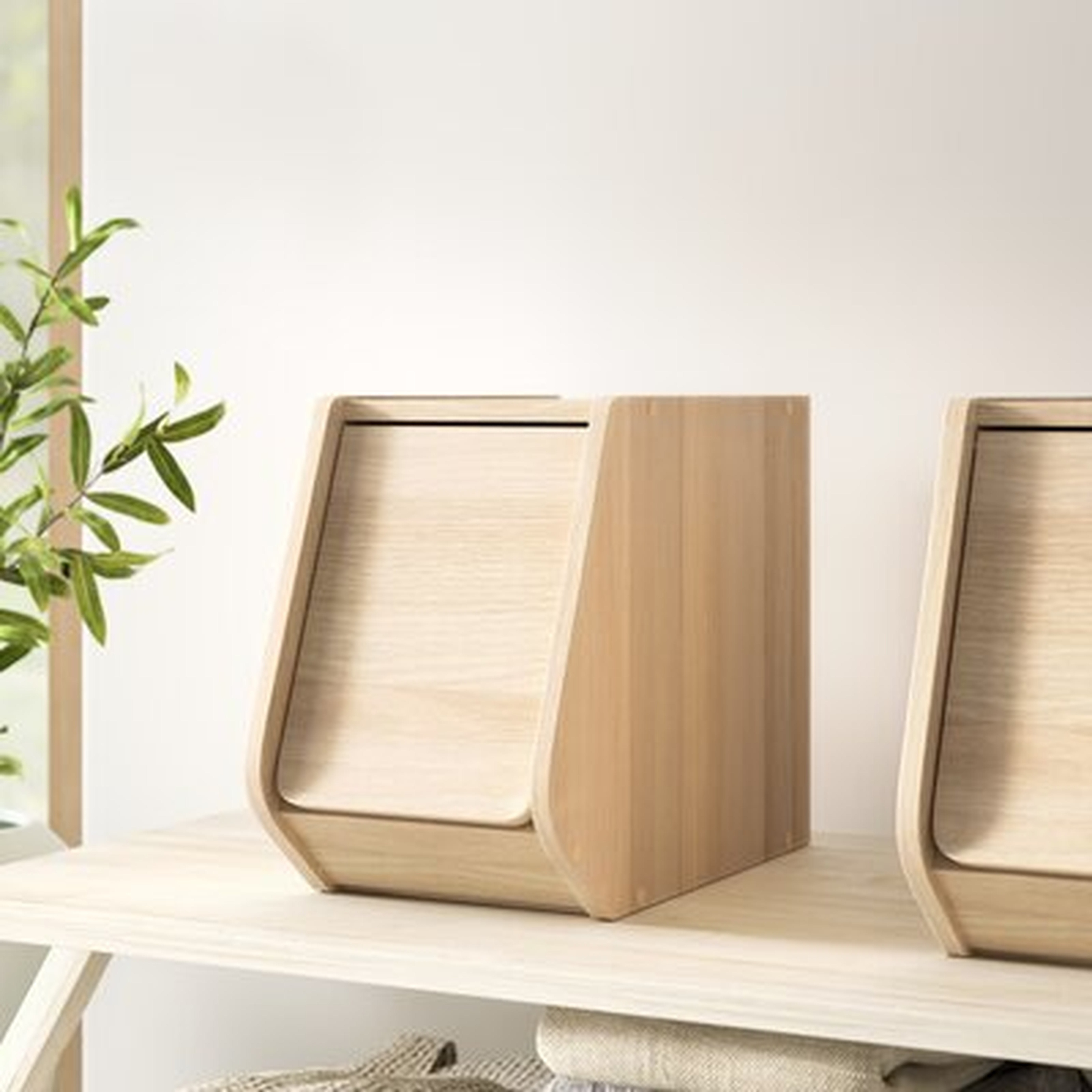 Narrow Stack Manufactured Wood Box - Wayfair