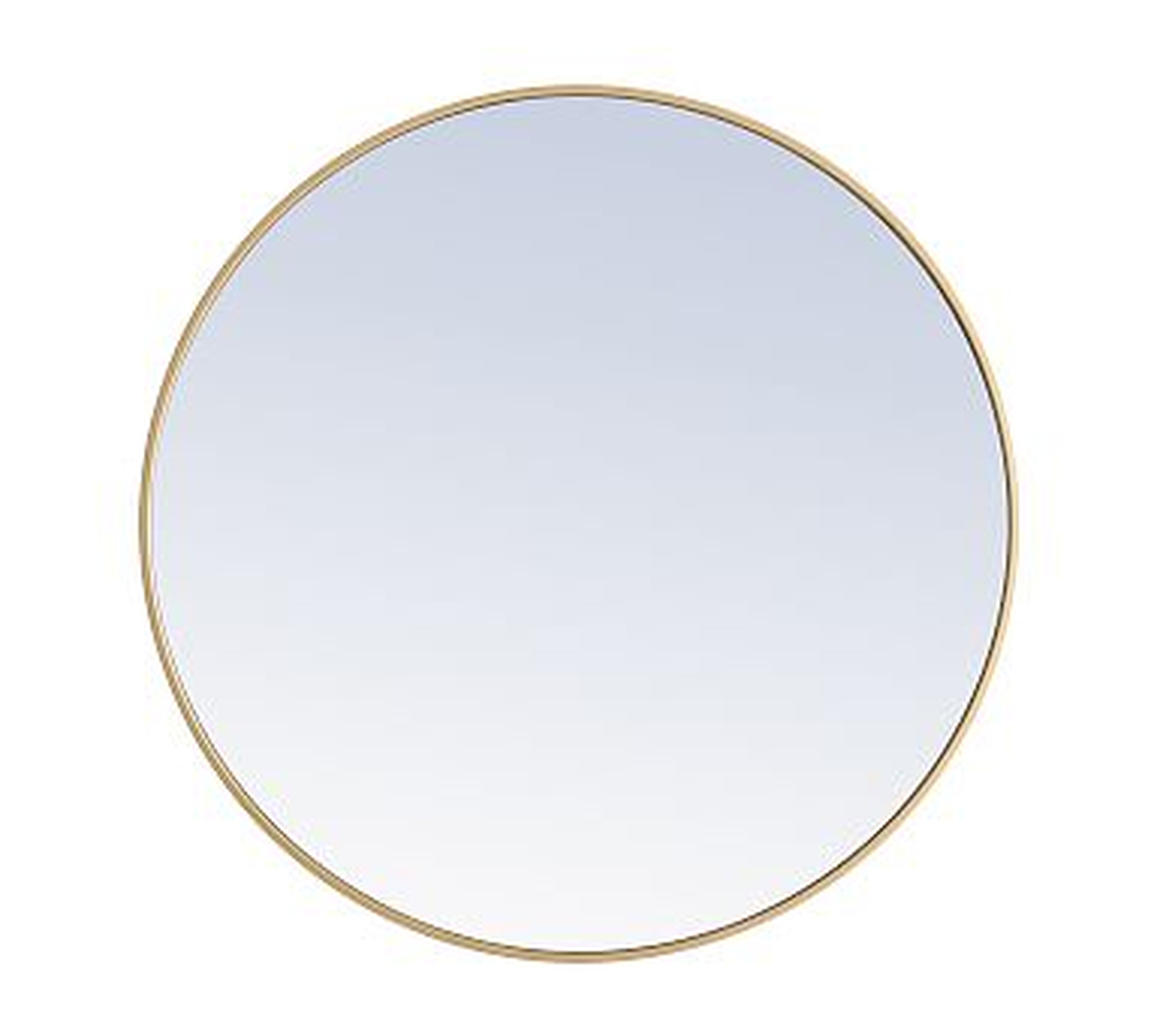 Moritz Round Mirror, Brass, 36'' - Pottery Barn