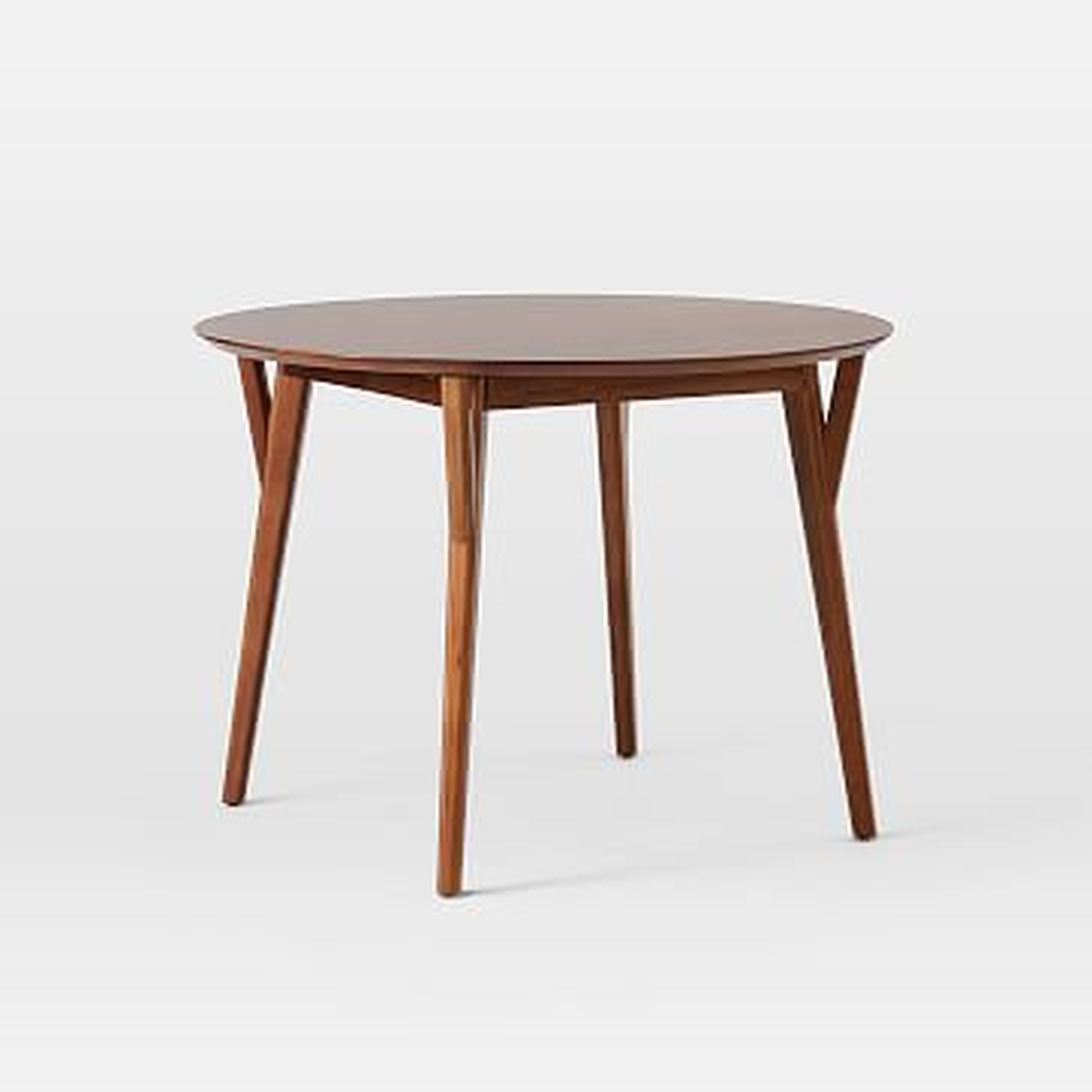 Mid-Century Expandable Dining Table, Round, 42-60", Walnut - West Elm