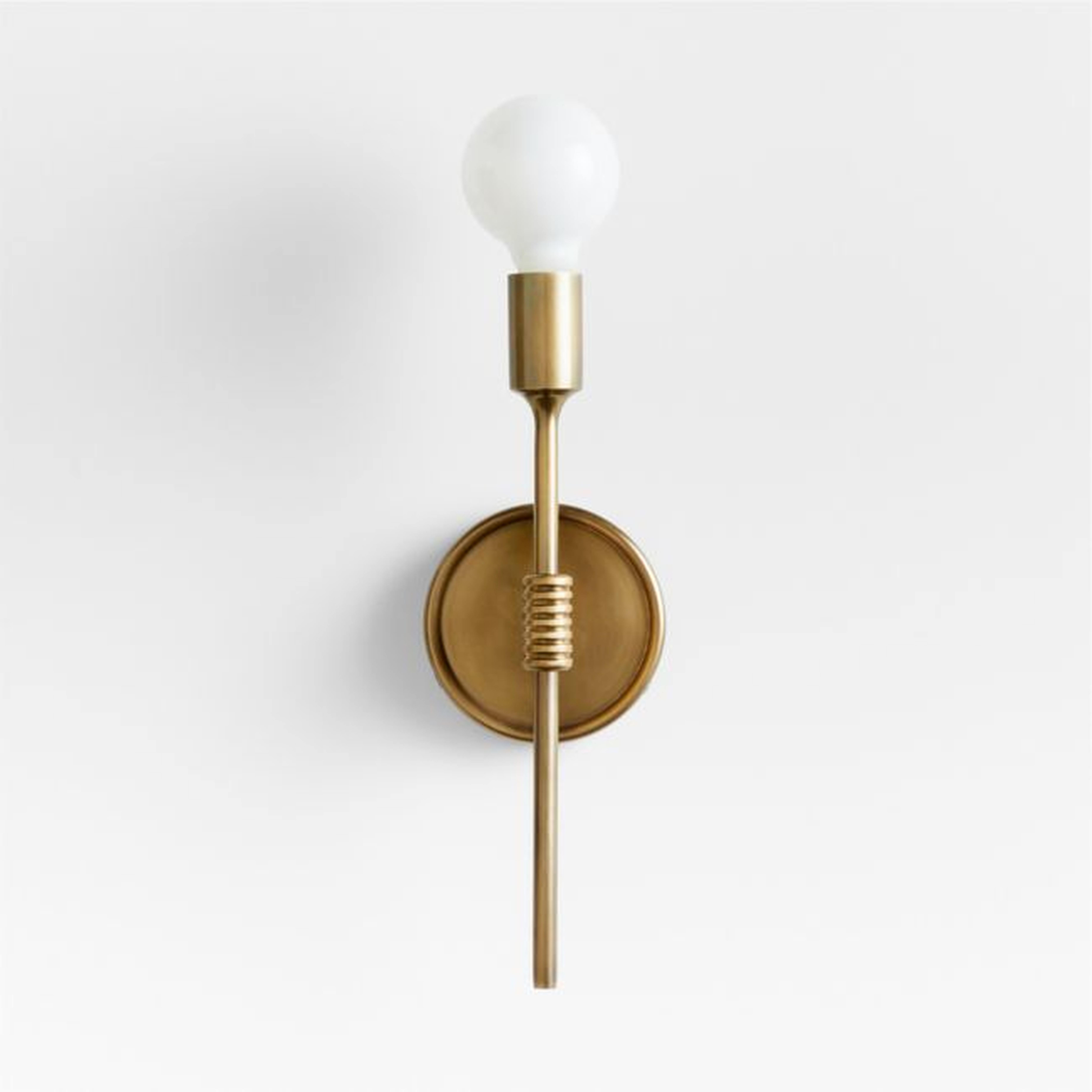 Griffin Burnished Brass Wall Sconce Light - Crate and Barrel
