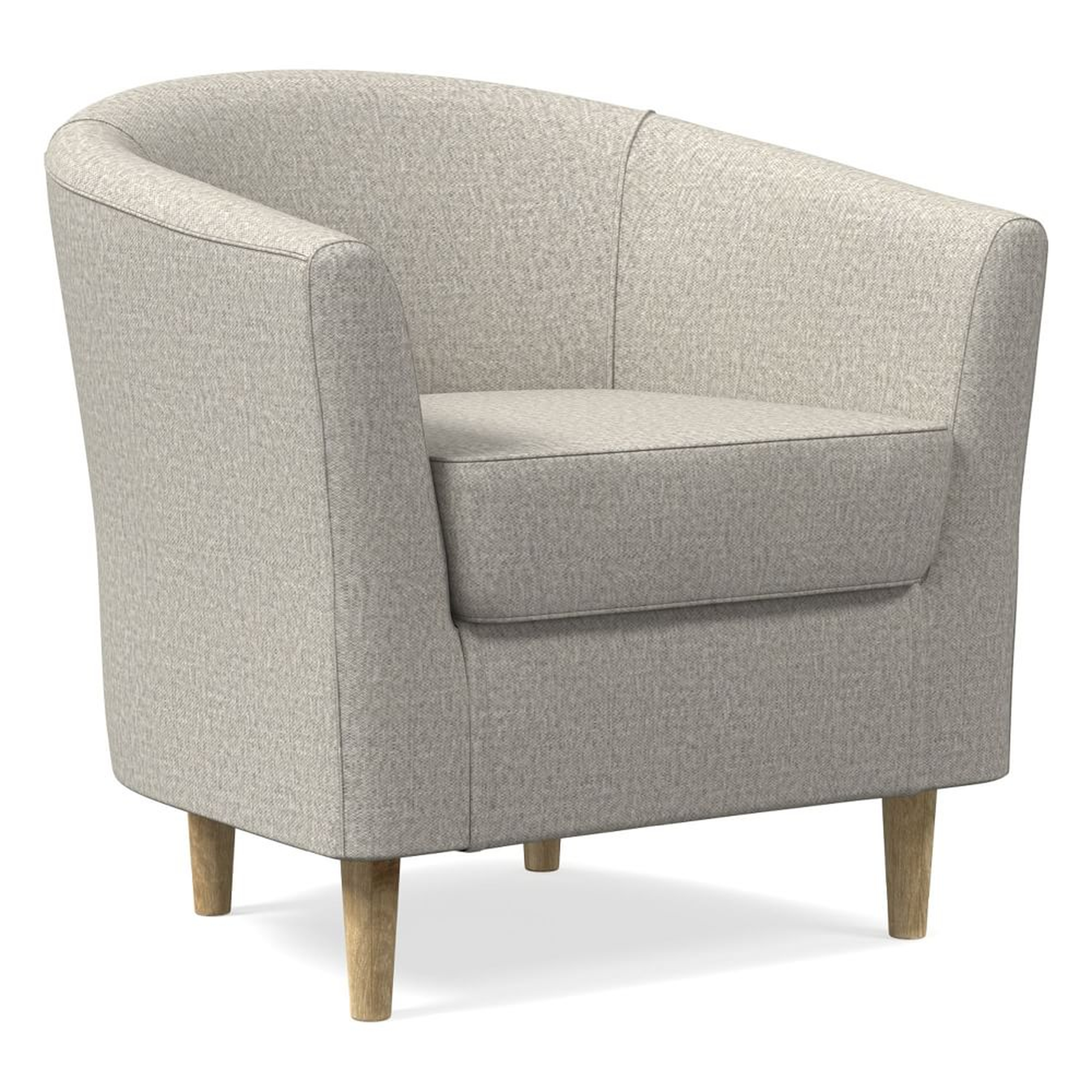 Mila Chair, Poly, Twill, Dove, Soft Wheat - West Elm