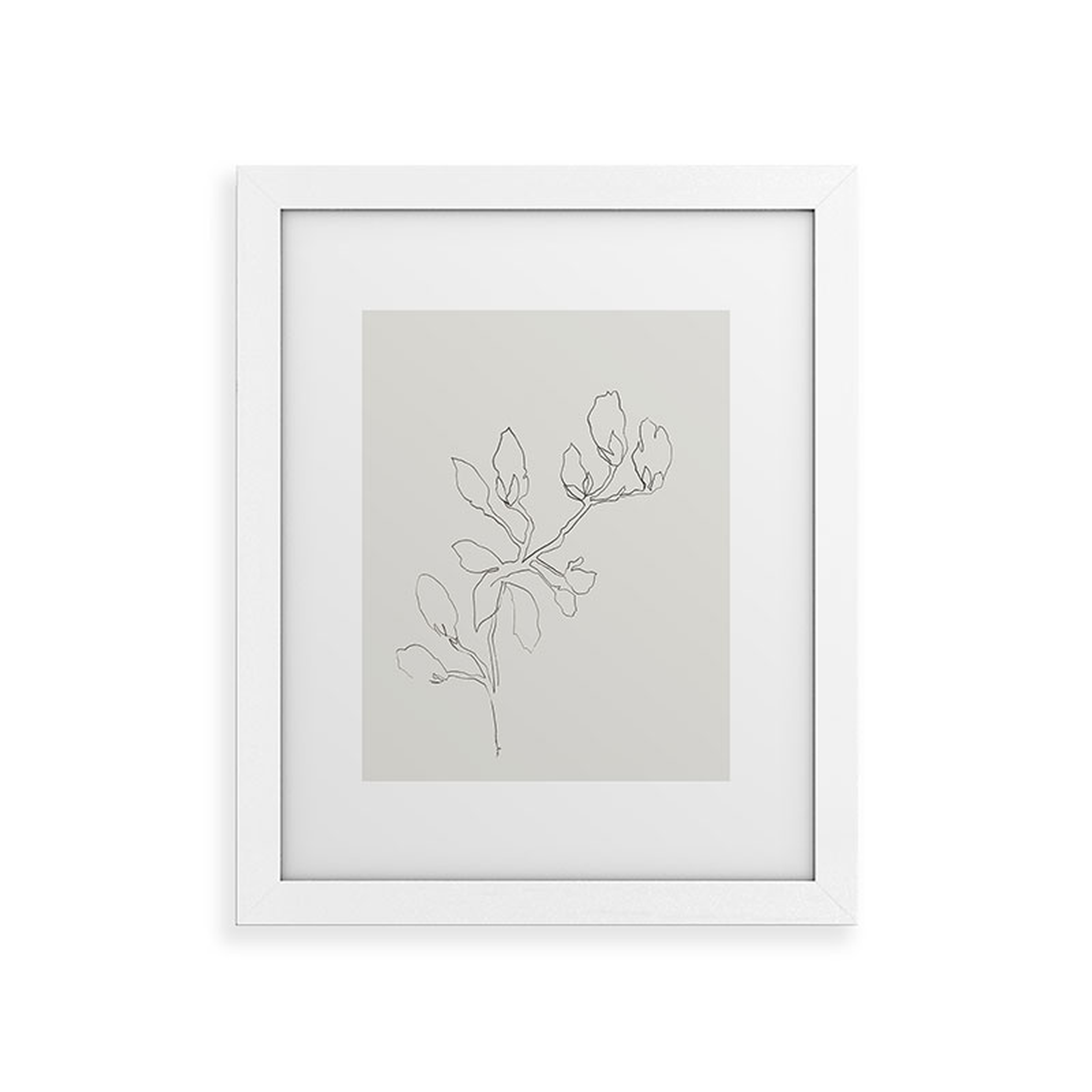 Floral Study No 3 by Megan Galante - Framed Art Print Classic White 24" x 36" - Deny Designs