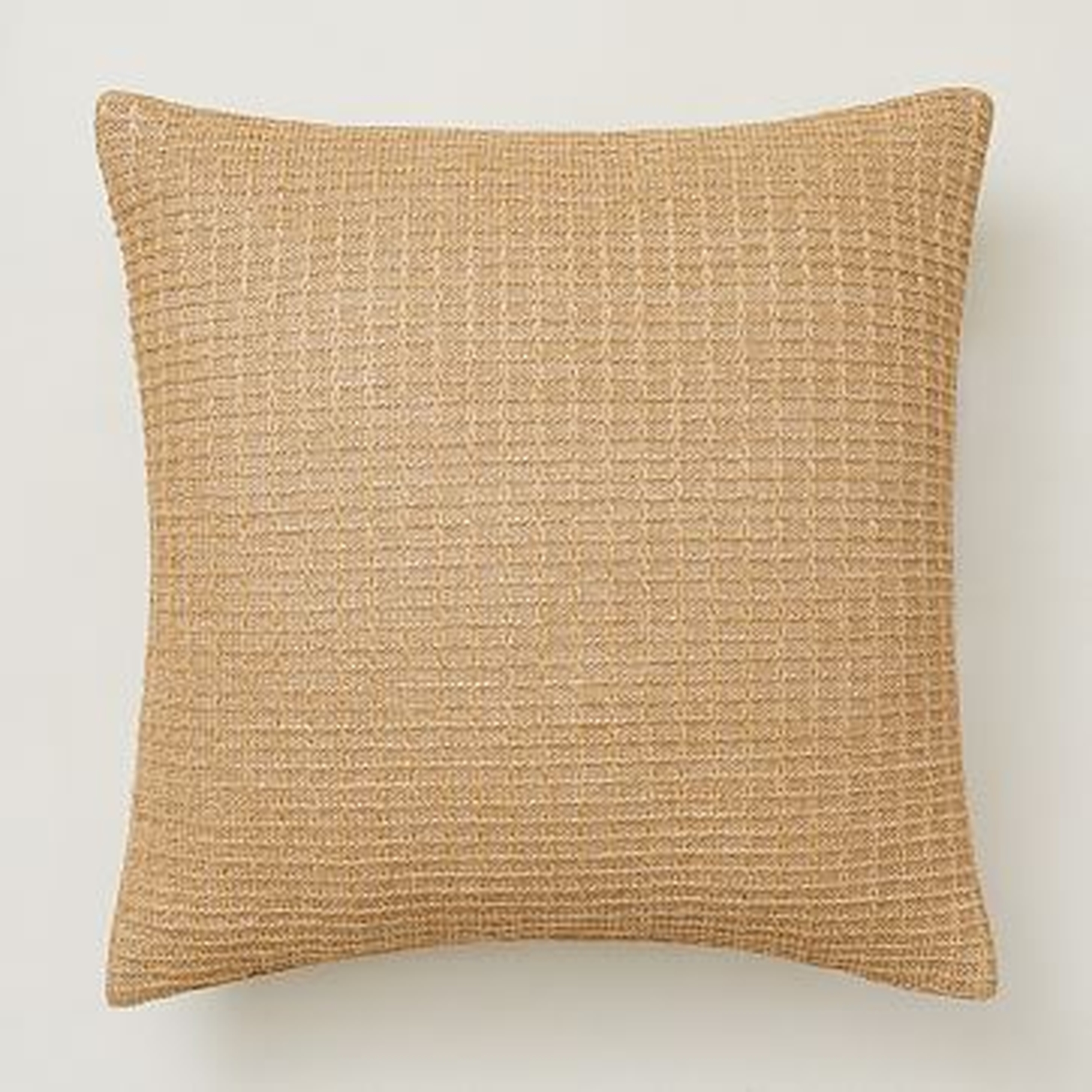 Faux Jute Indoor/Outdoor Pillow, Natural, 24"x24" - West Elm