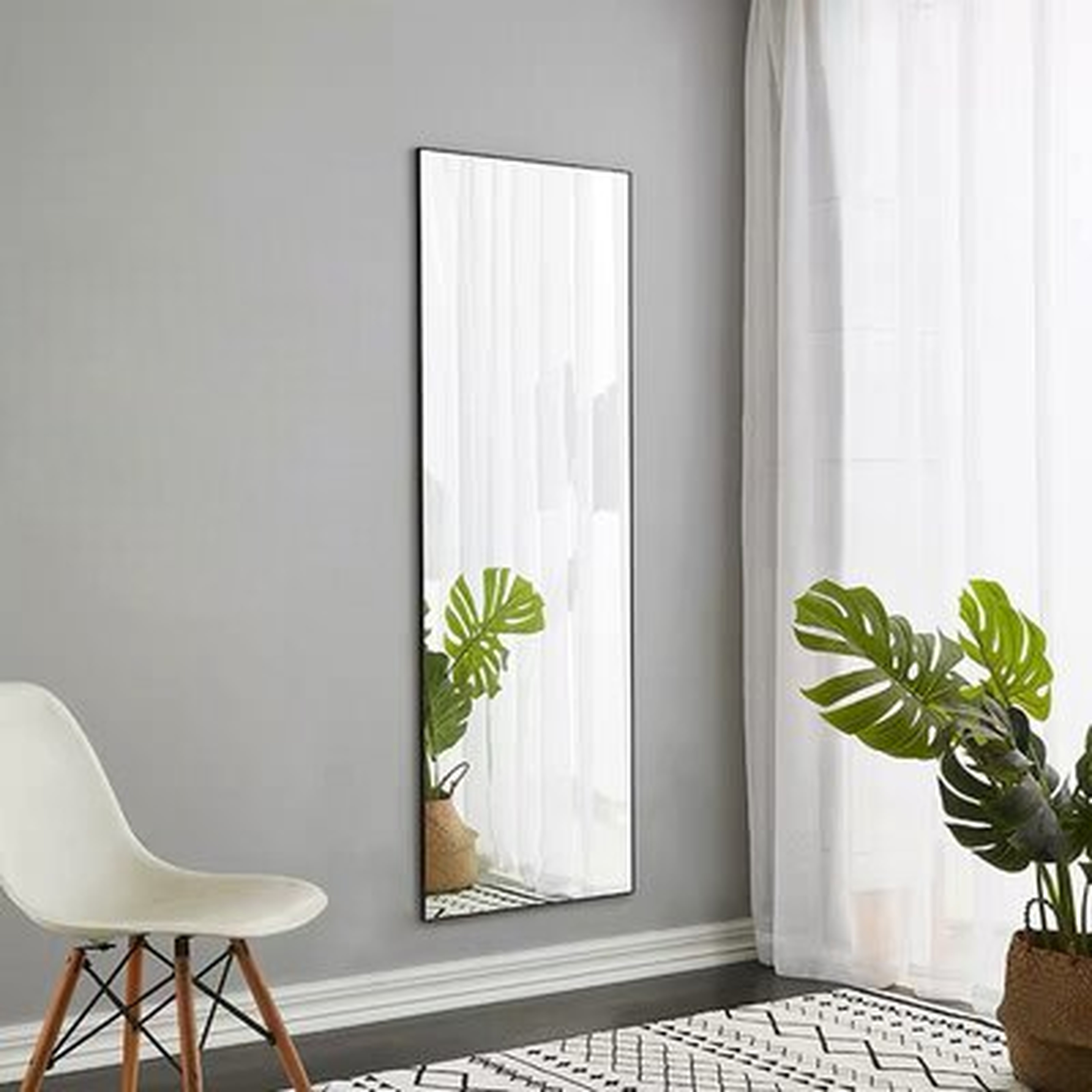 Full Length Mirror Floor Mirror Hanging Standing Or Leaning, Bedroom Mirror Wall-Mounted Mirror With Aluminum Alloy Frame - Wayfair