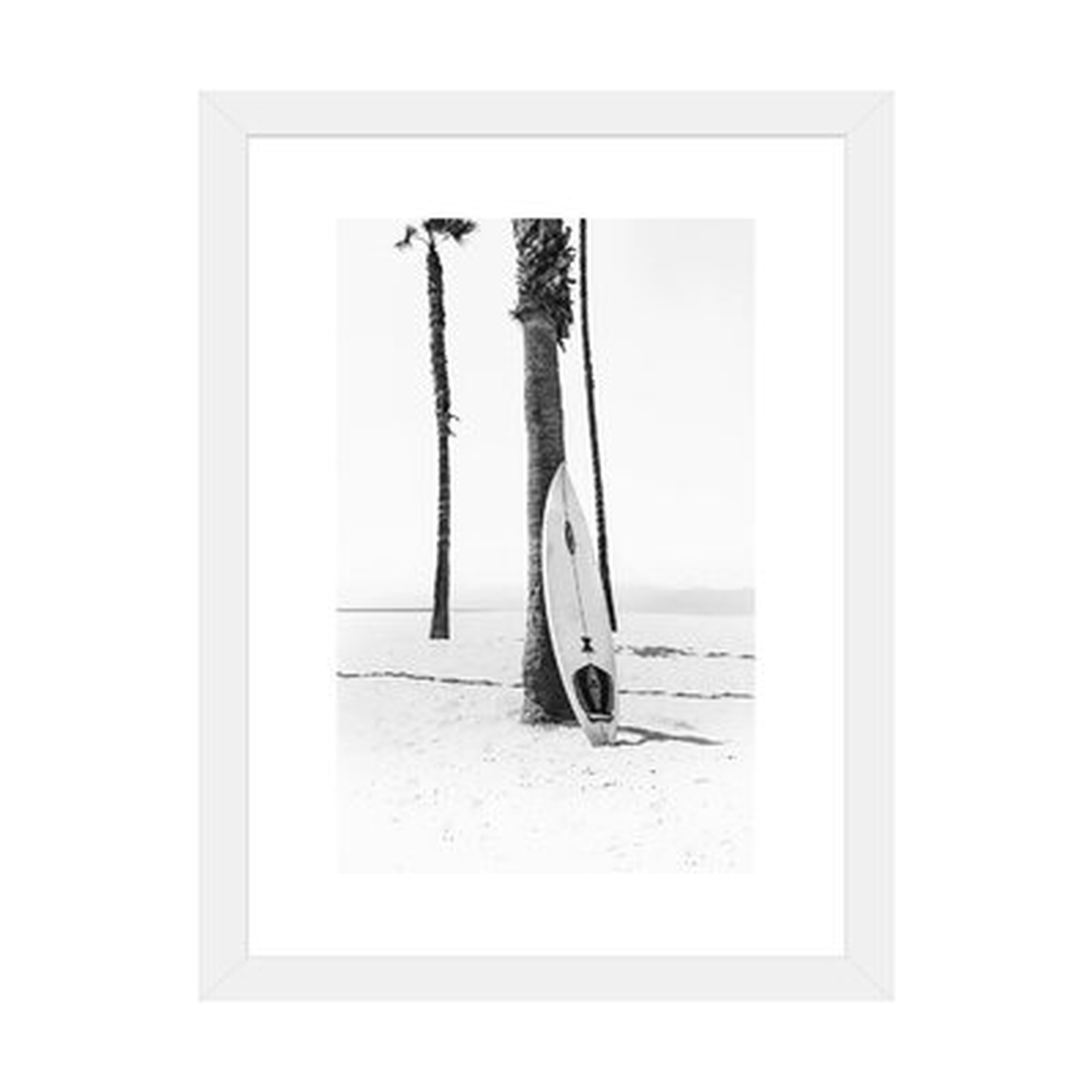 Surf Board in Black and White by Sisi & Seb - Photograph Print - Wayfair