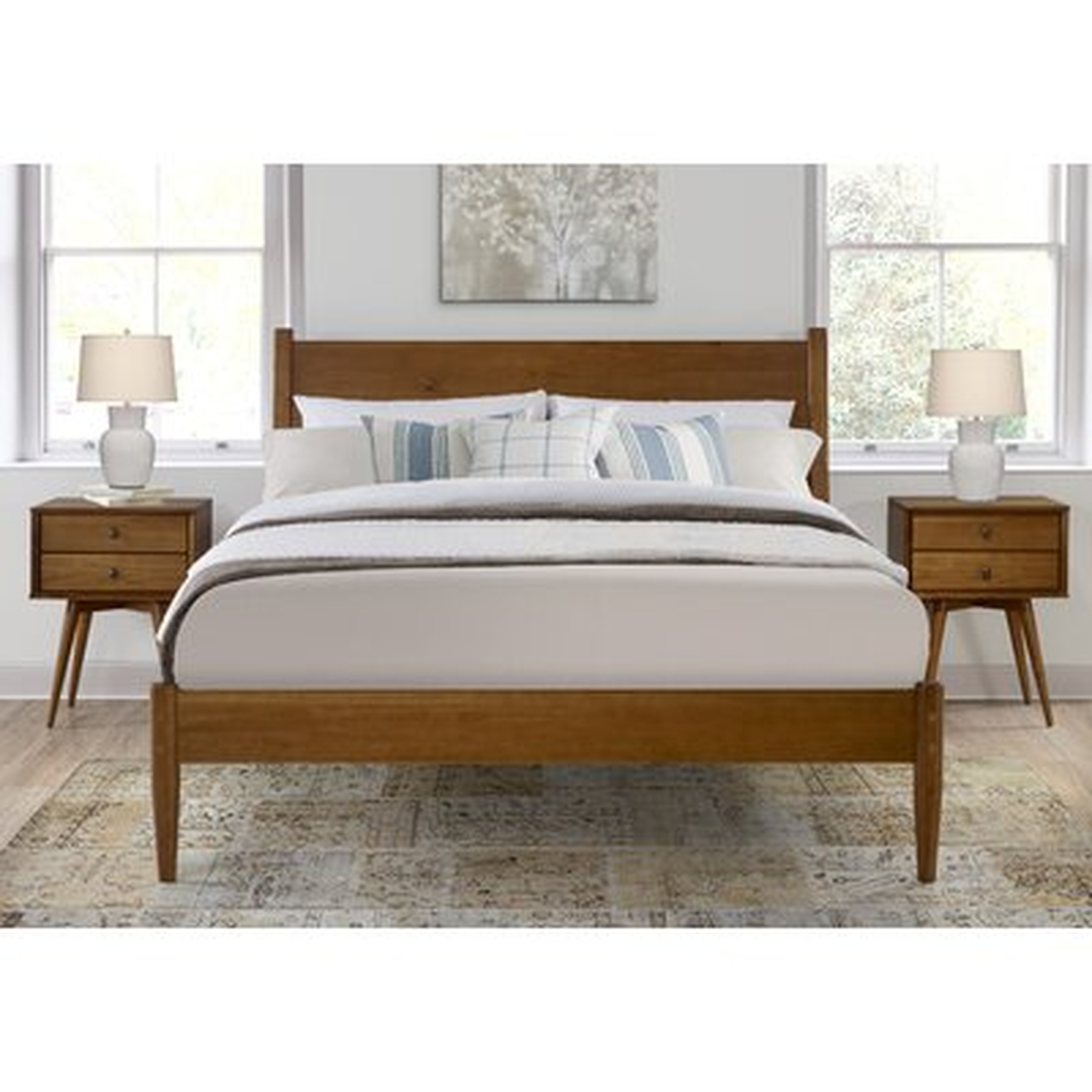 Grady Solid Wood Platform Bed / Queen /Castanho - Wayfair