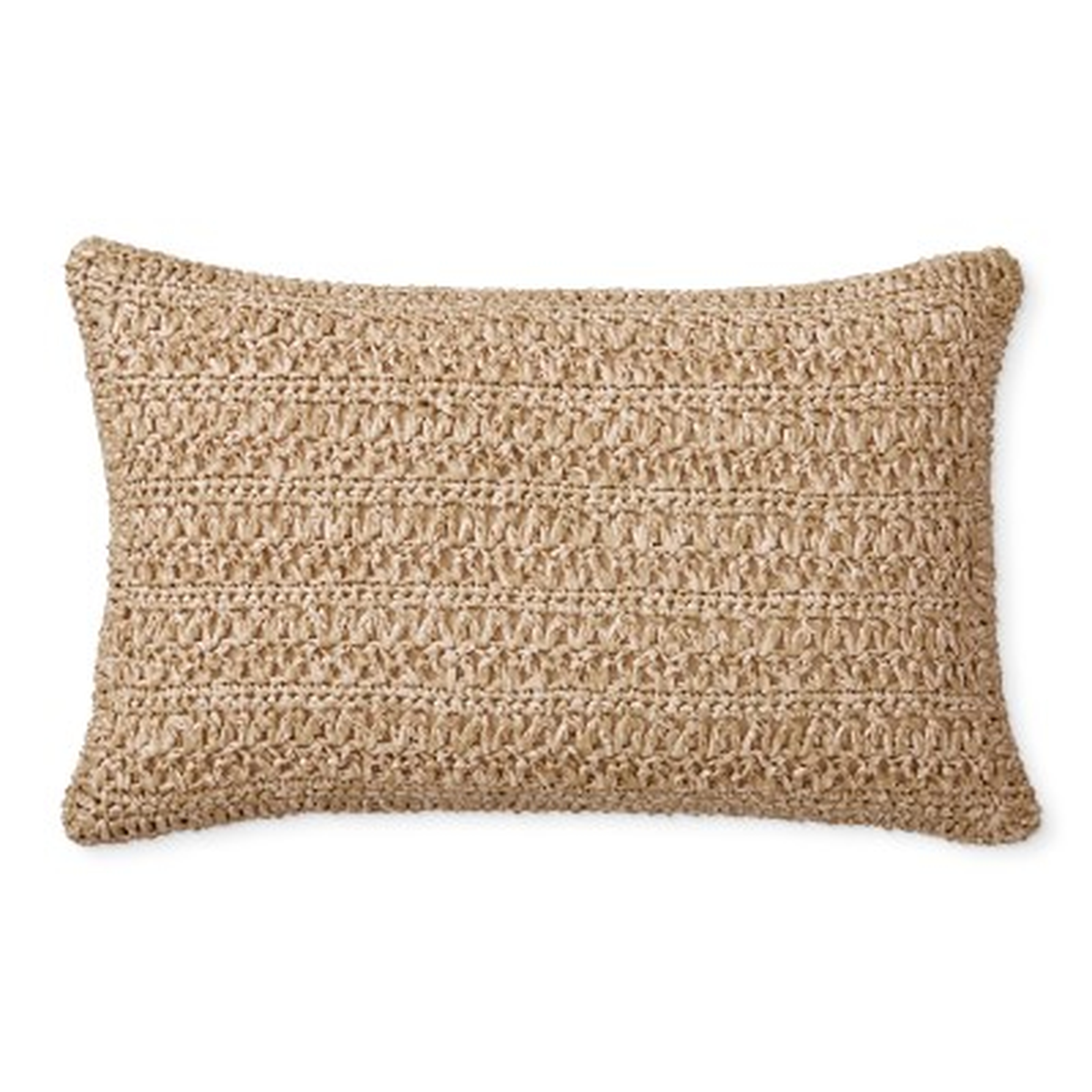 Outdoor Faux Natural Pillow Cover, 14" X 22", Natural - Williams Sonoma