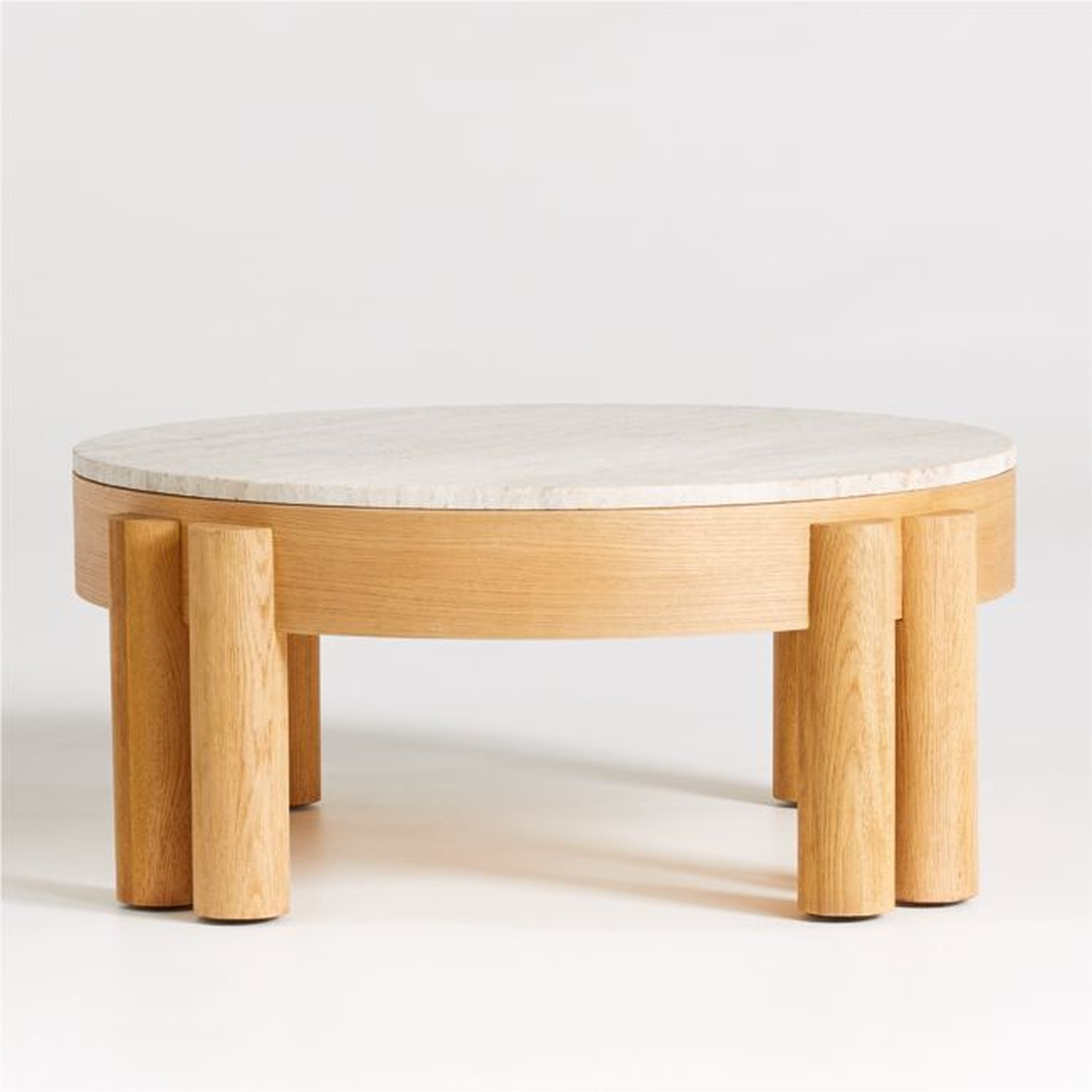 Oasis Round Wood Coffee Table - Crate and Barrel