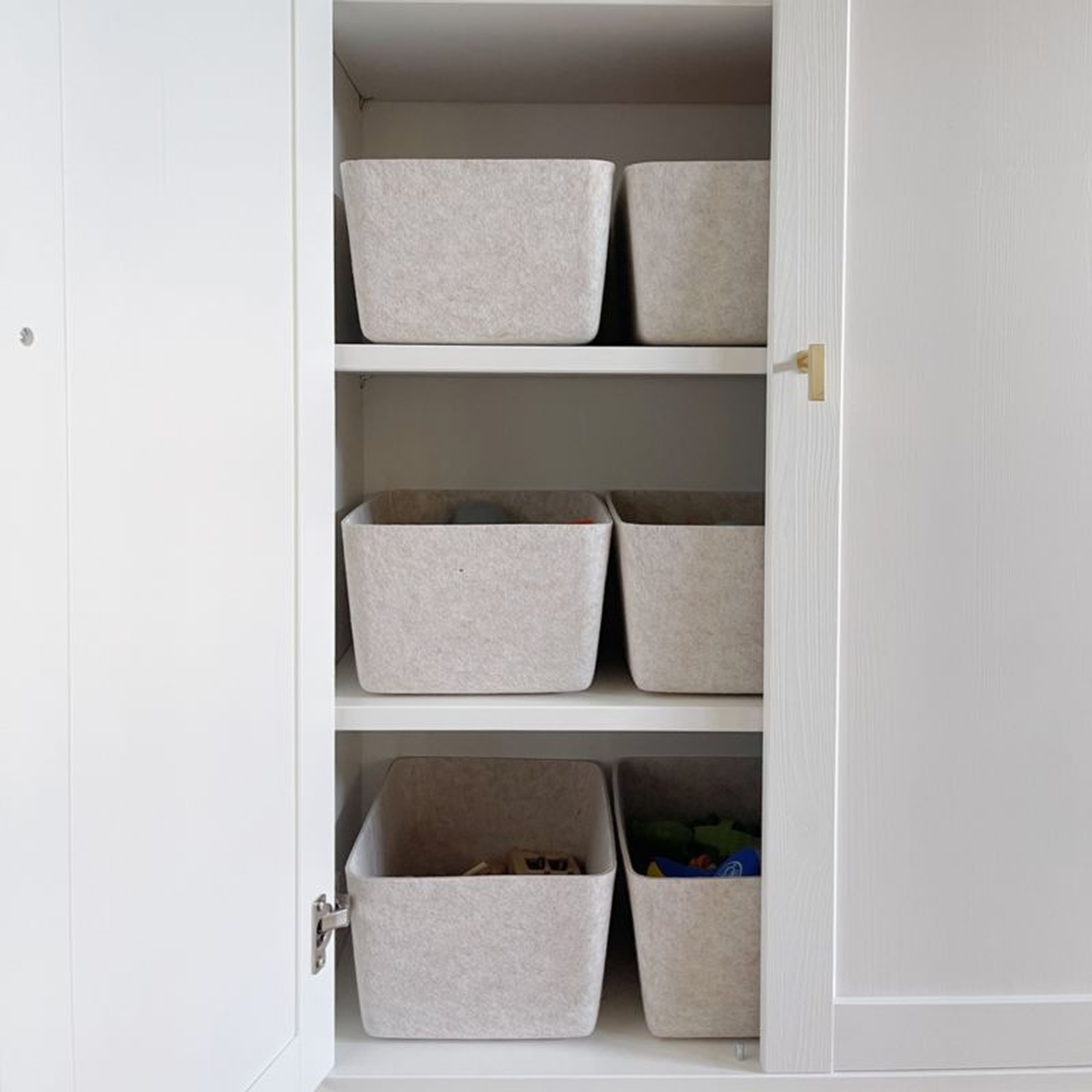 SortJoy Wide Stone Sculpted Storage Bin - Crate and Barrel