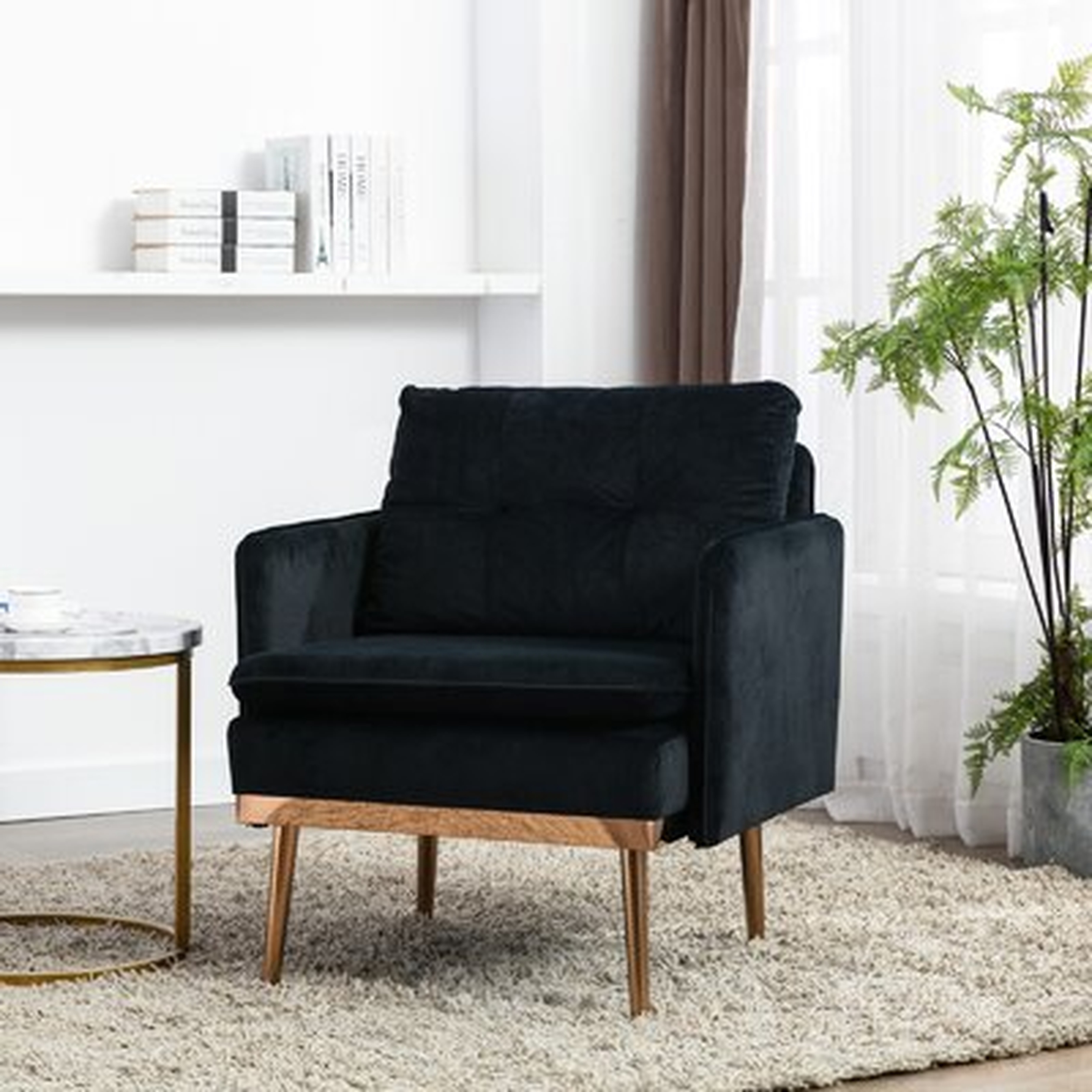 Chaise  Lounge Chair /Accent Chair,Black - Wayfair