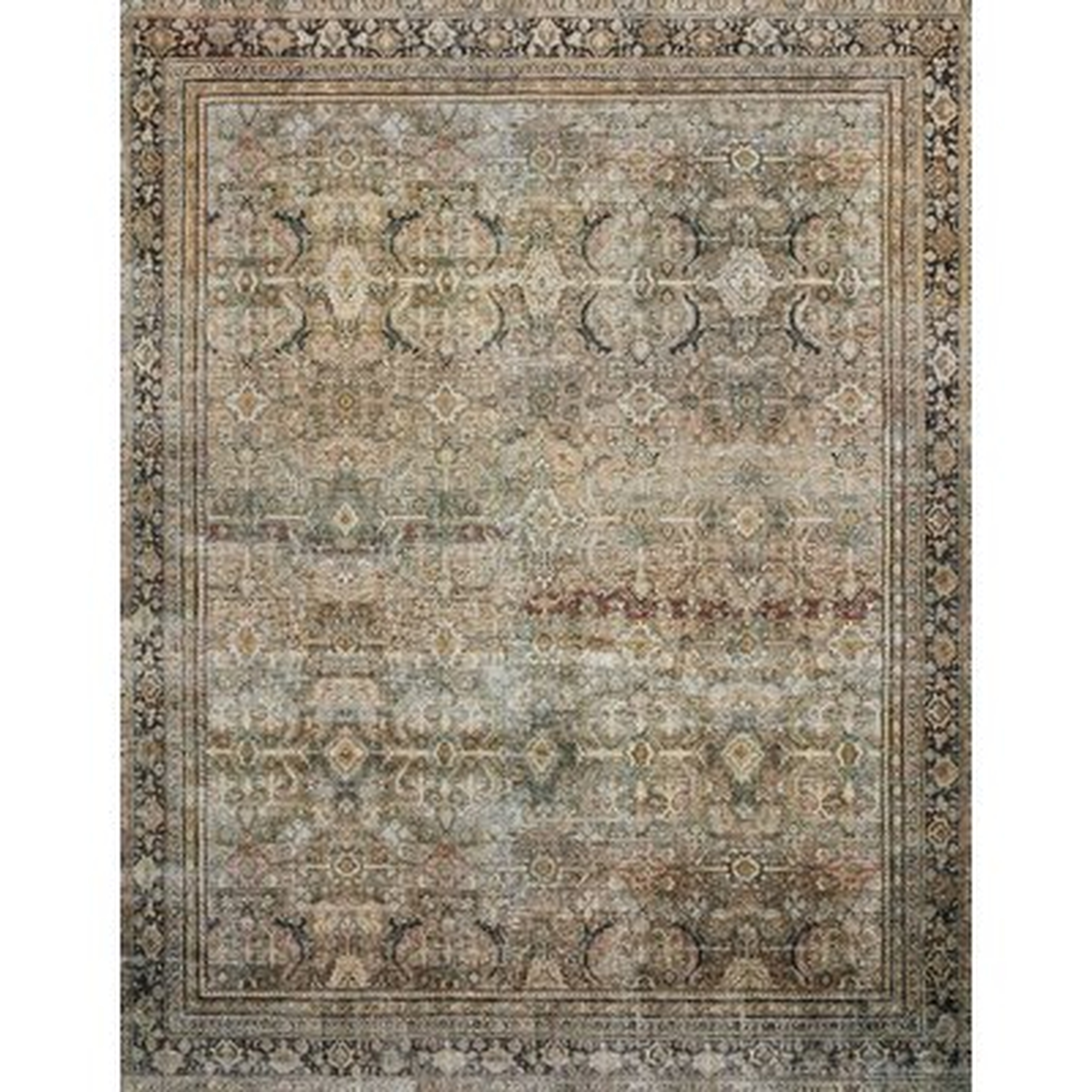 Giacinto Oriental Olive/Charcoal Area Rug - Wayfair