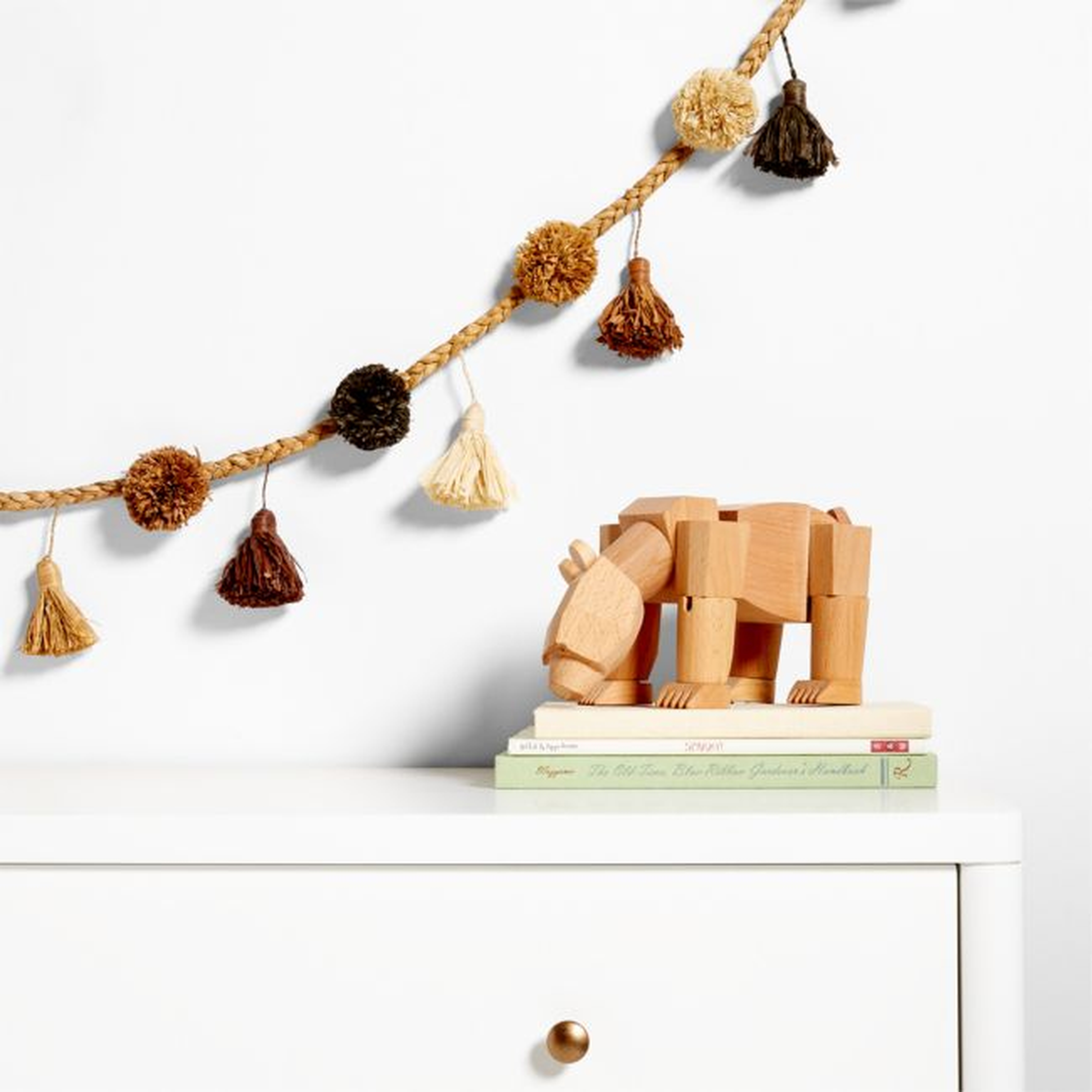 All Across Africa Brown Pom Pom Garland - Crate & Kids