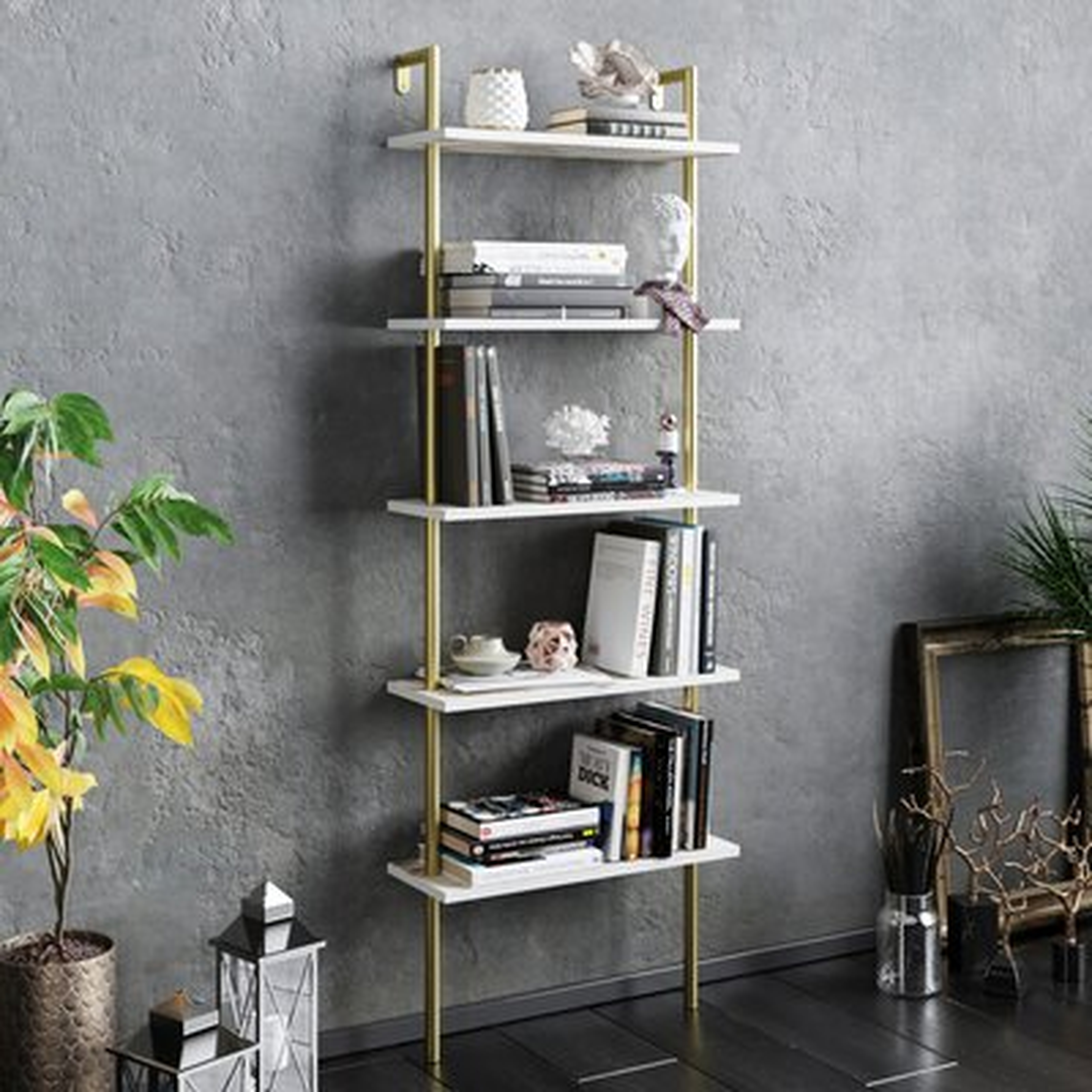 Innis 68.5" H x 23.6" W Ladder Bookcase - Wayfair