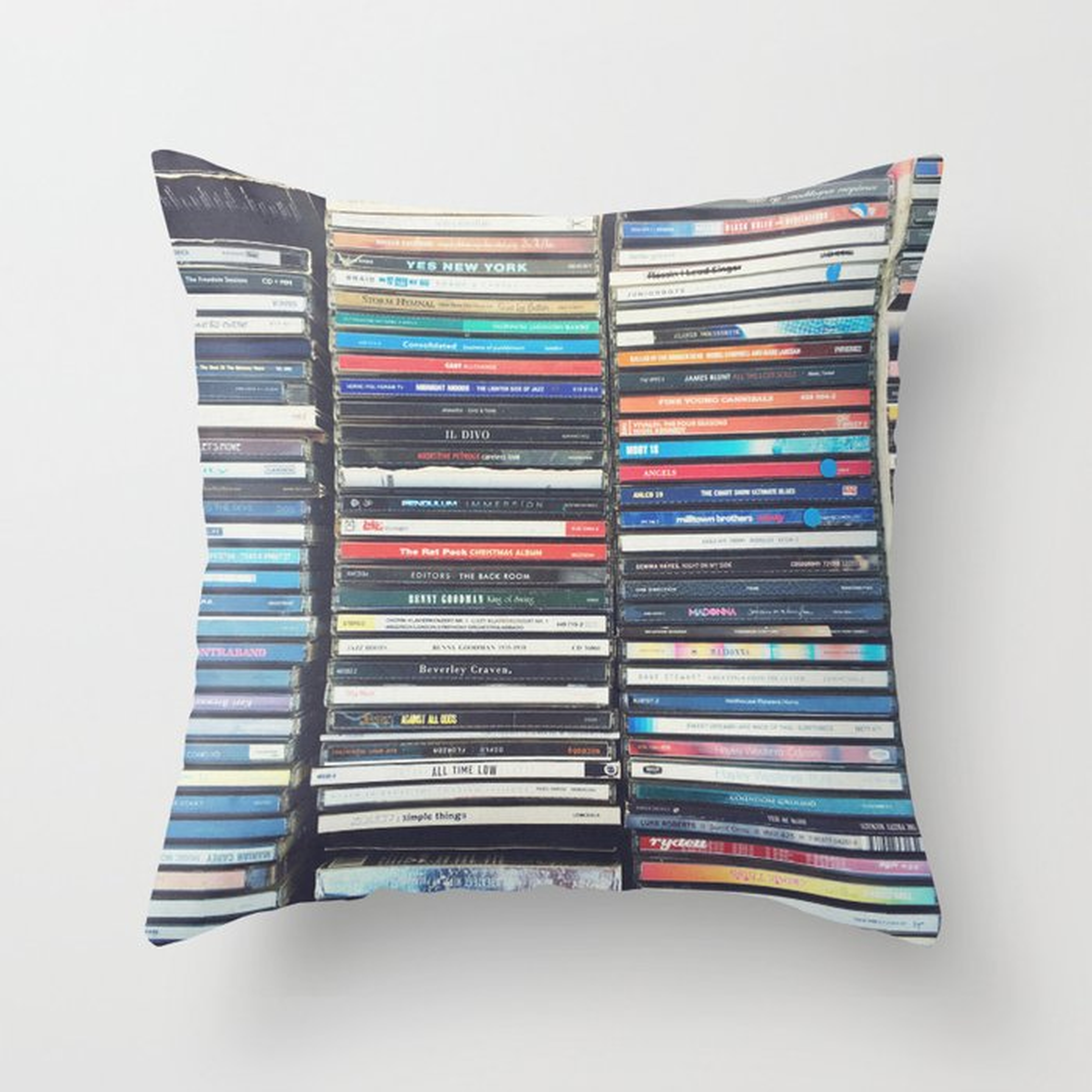 Cd Collection Throw Pillow by Cassia Beck - Cover (18" x 18") With Pillow Insert - Outdoor Pillow - Society6