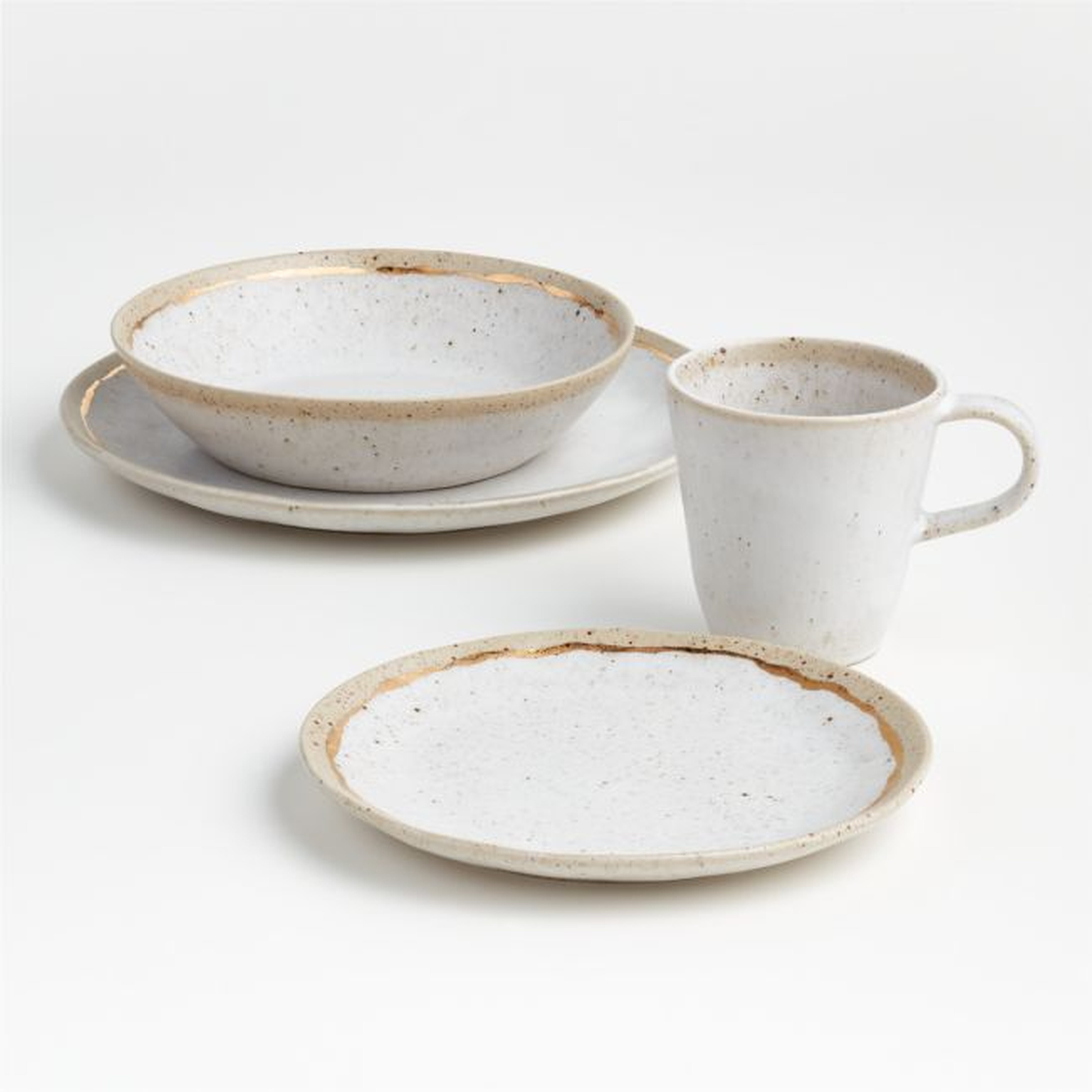 Primrose Gold 4-Piece Stoneware Place Setting - Crate and Barrel