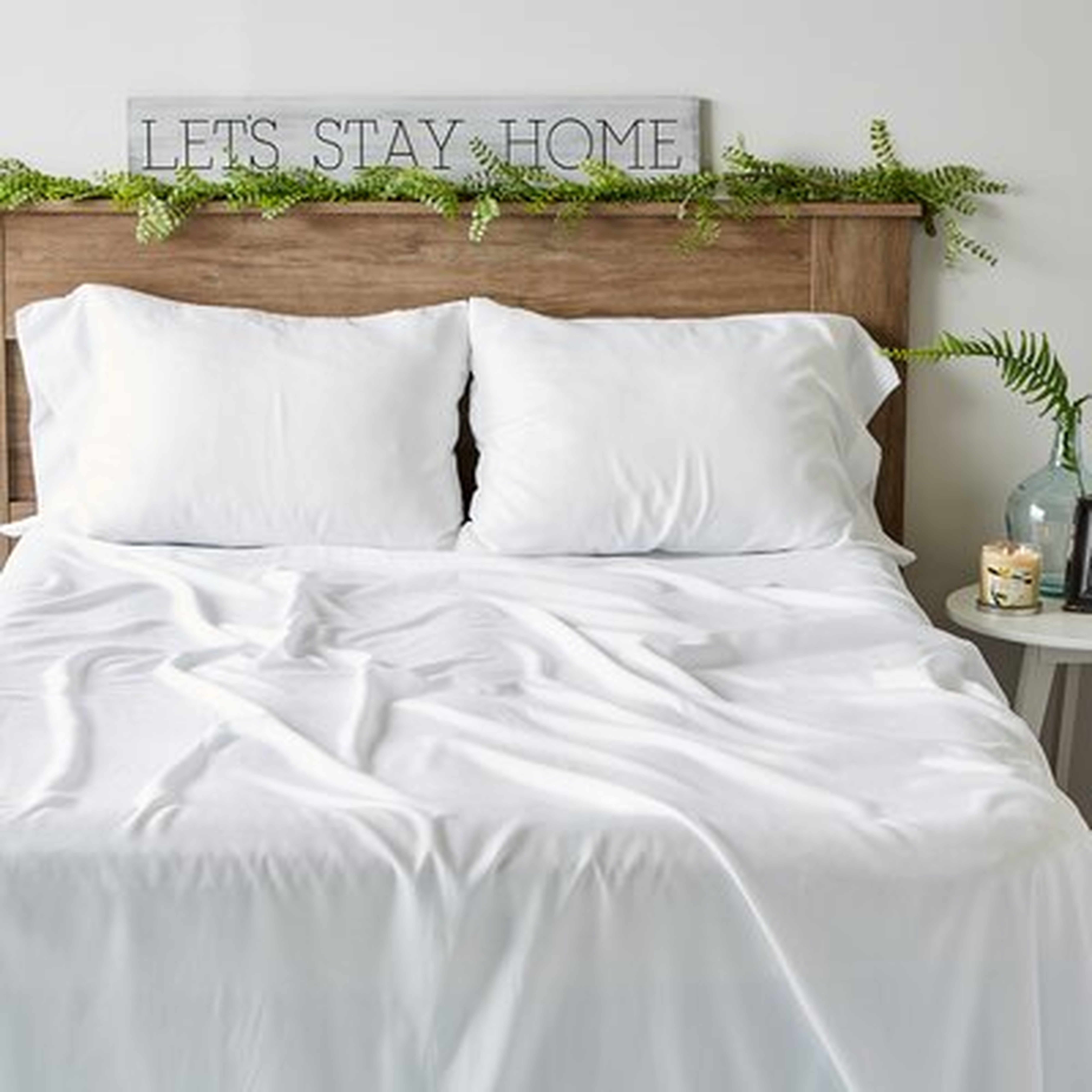 WHITE MICROFIBER SHEET SET QUEEN - Wayfair