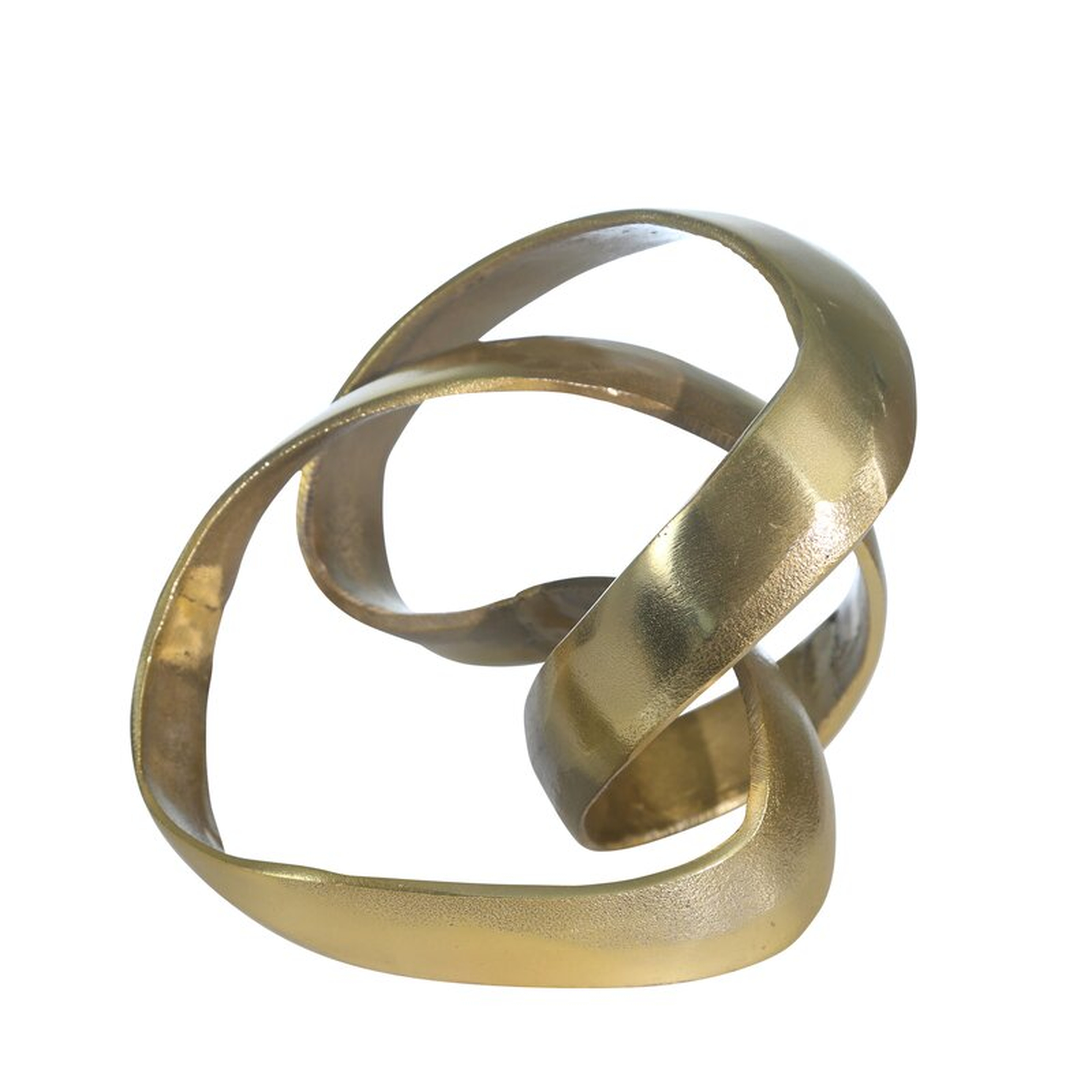 Samara Aluminum Knot Sculpture, Gold - Wayfair