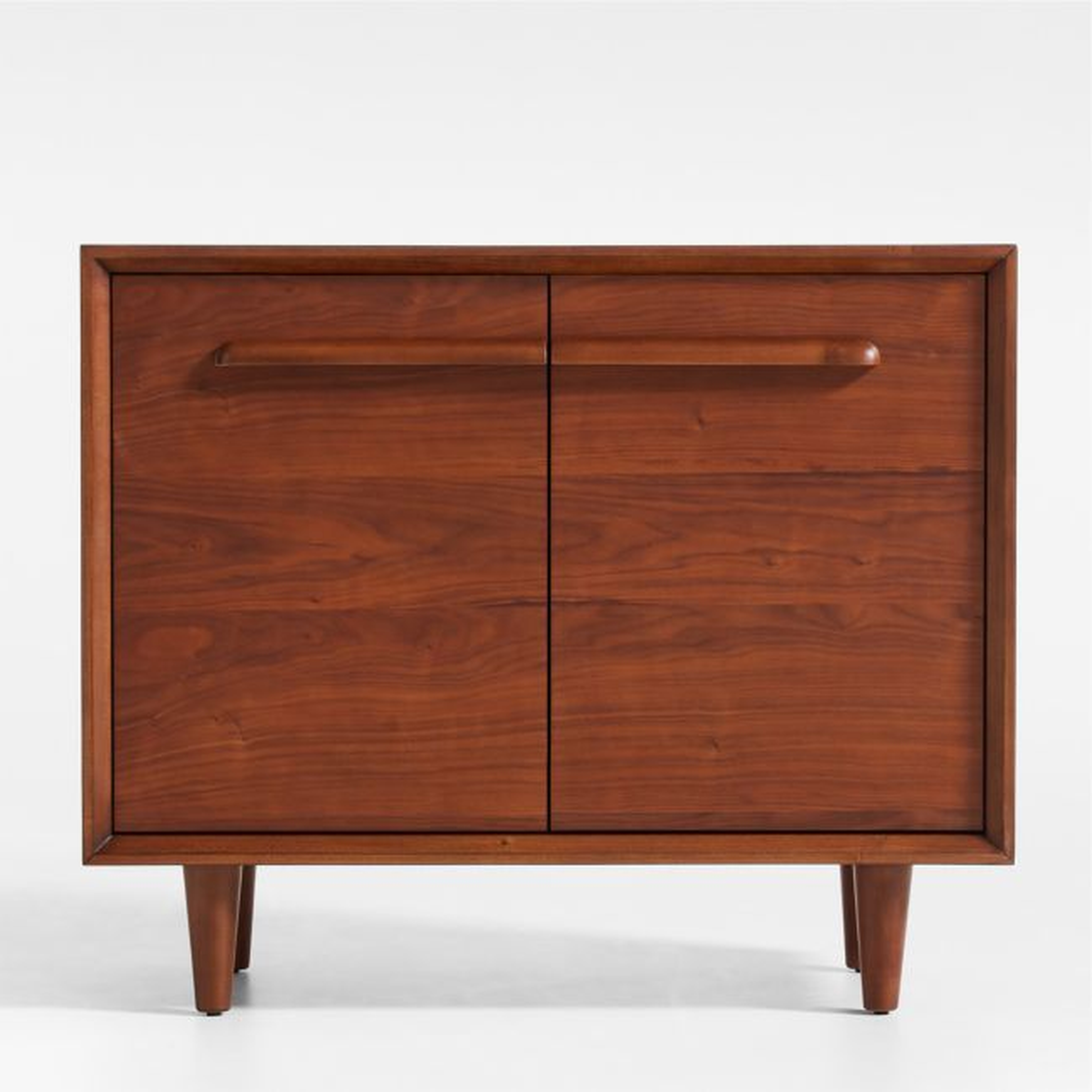 Tatum Walnut Wood 2-Door Kids Storage Bookcase - Crate & Kids
