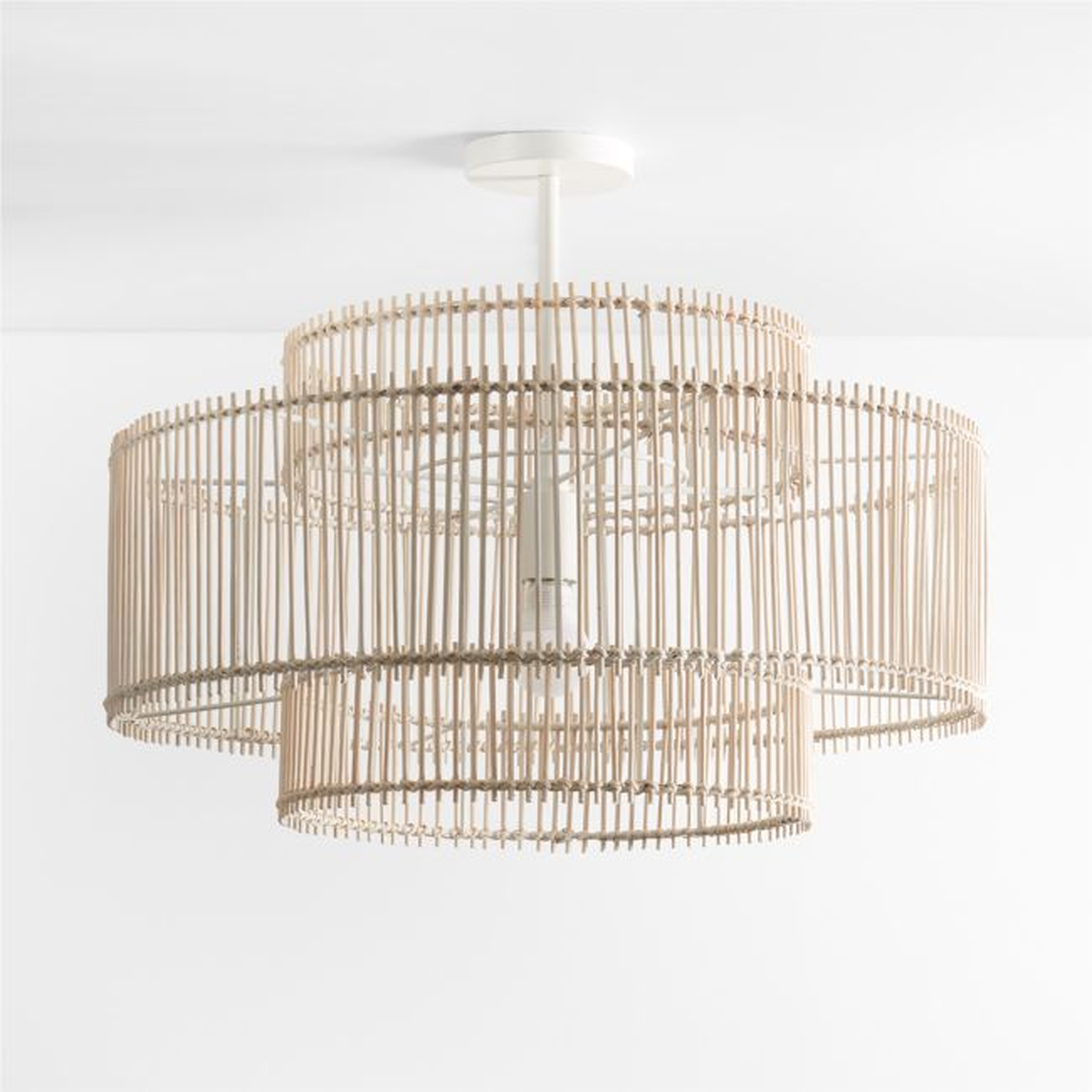 Birdcage Bamboo and Rattan 25" Kids Ceiling Light by Leanne Ford - Crate & Kids