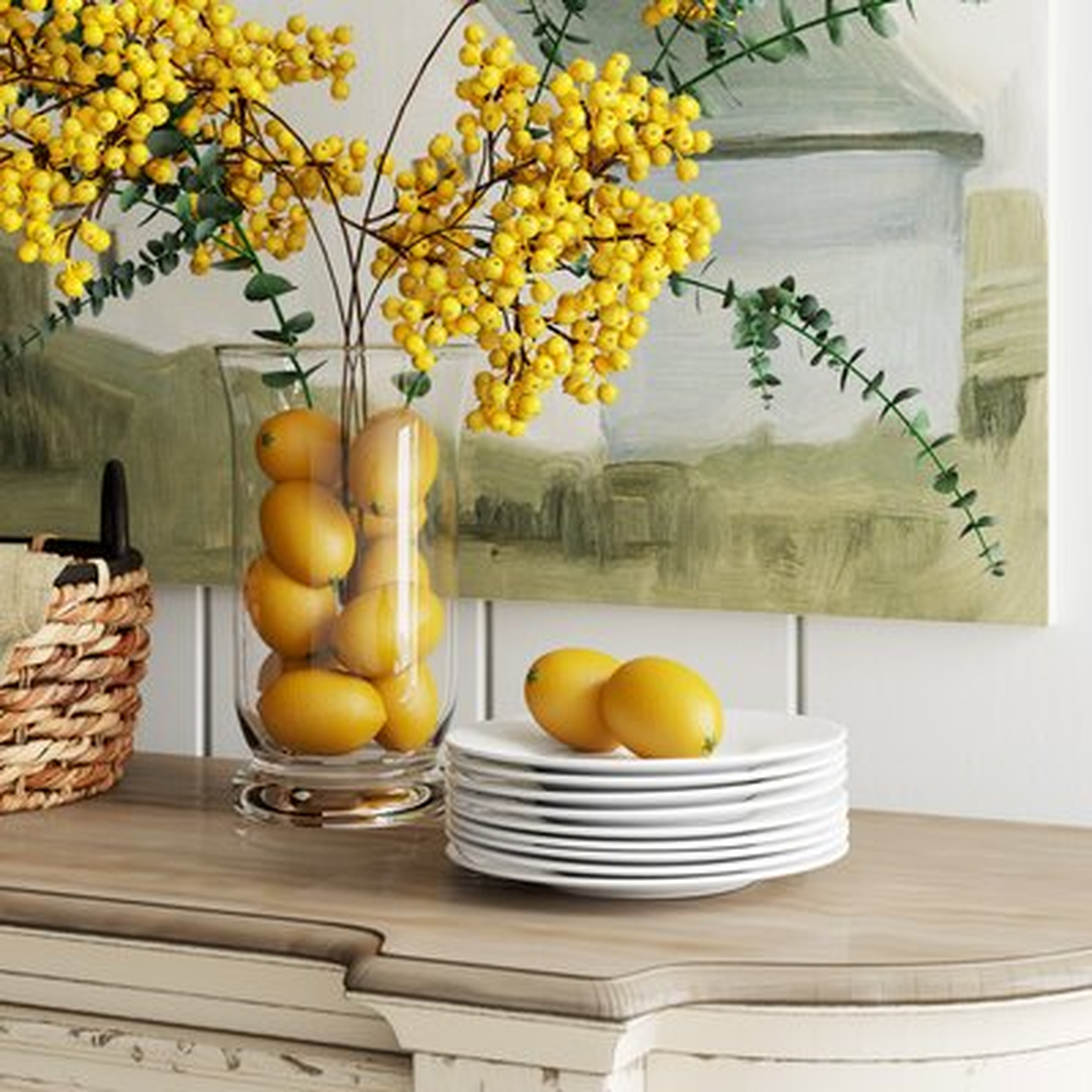 Stina Decorative Lemons Vase Filler - Birch Lane