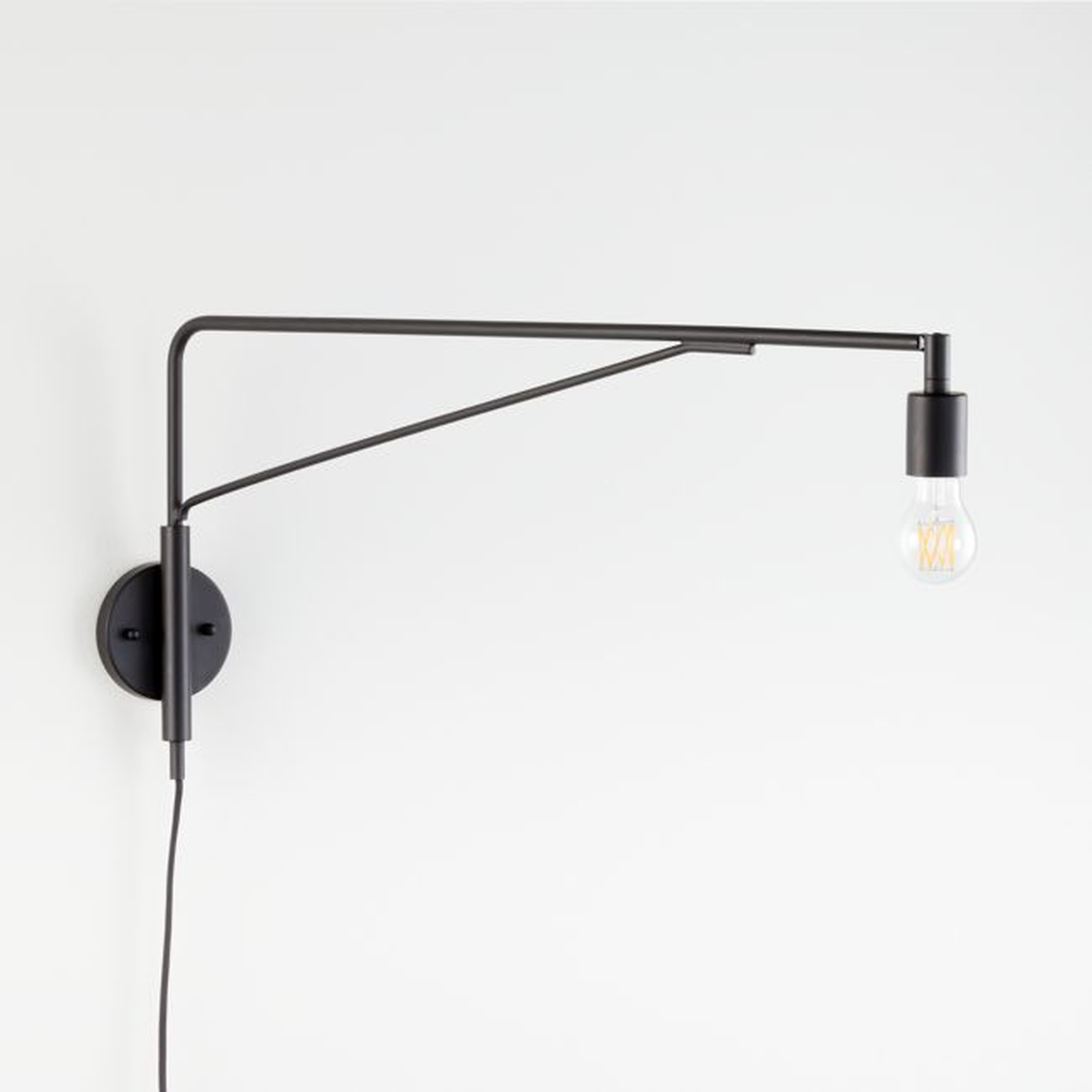 Nors Wall Sconce Matte Black - Crate and Barrel
