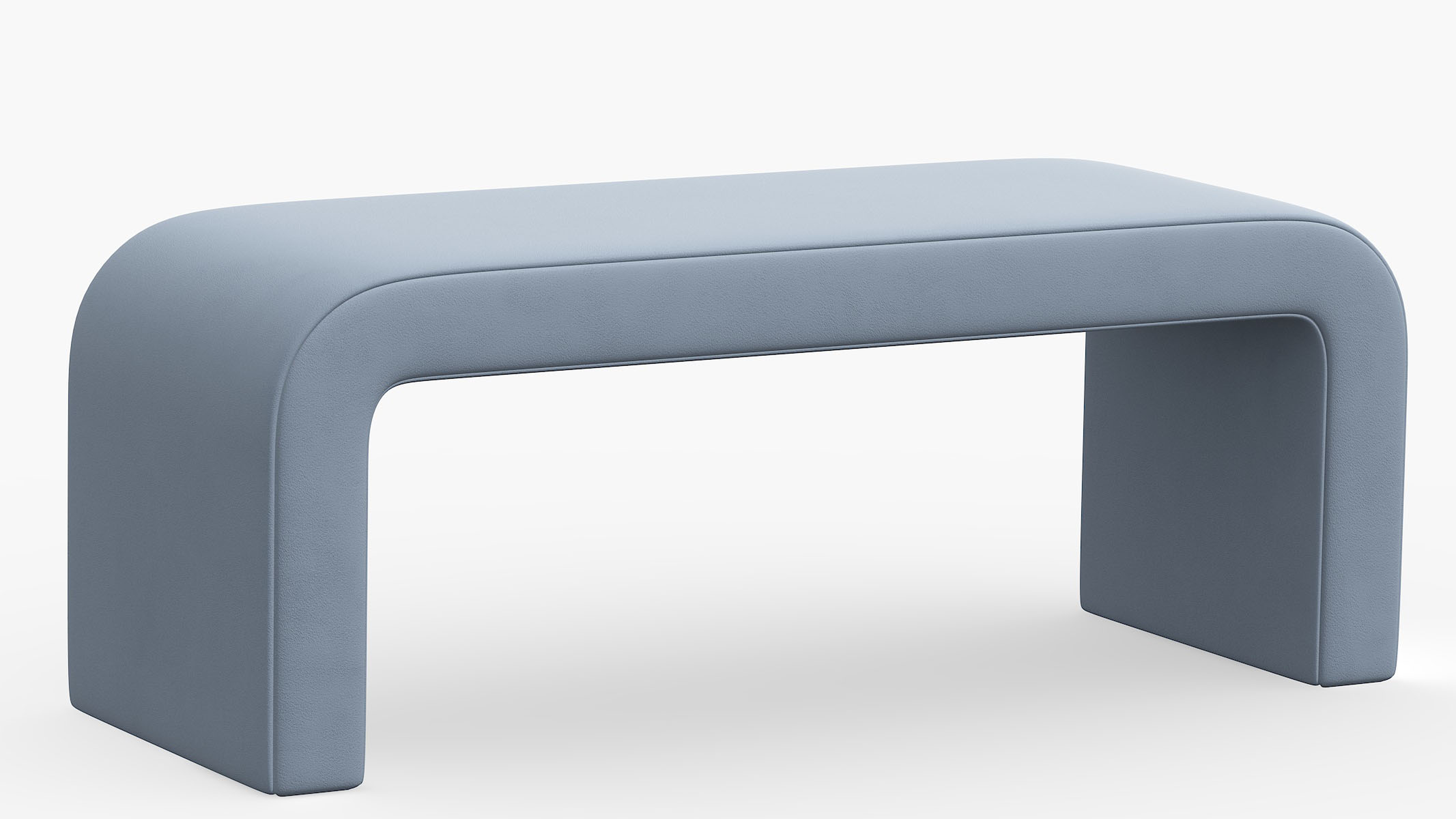 Waterfall Bench, Ocean Classic Velvet - The Inside