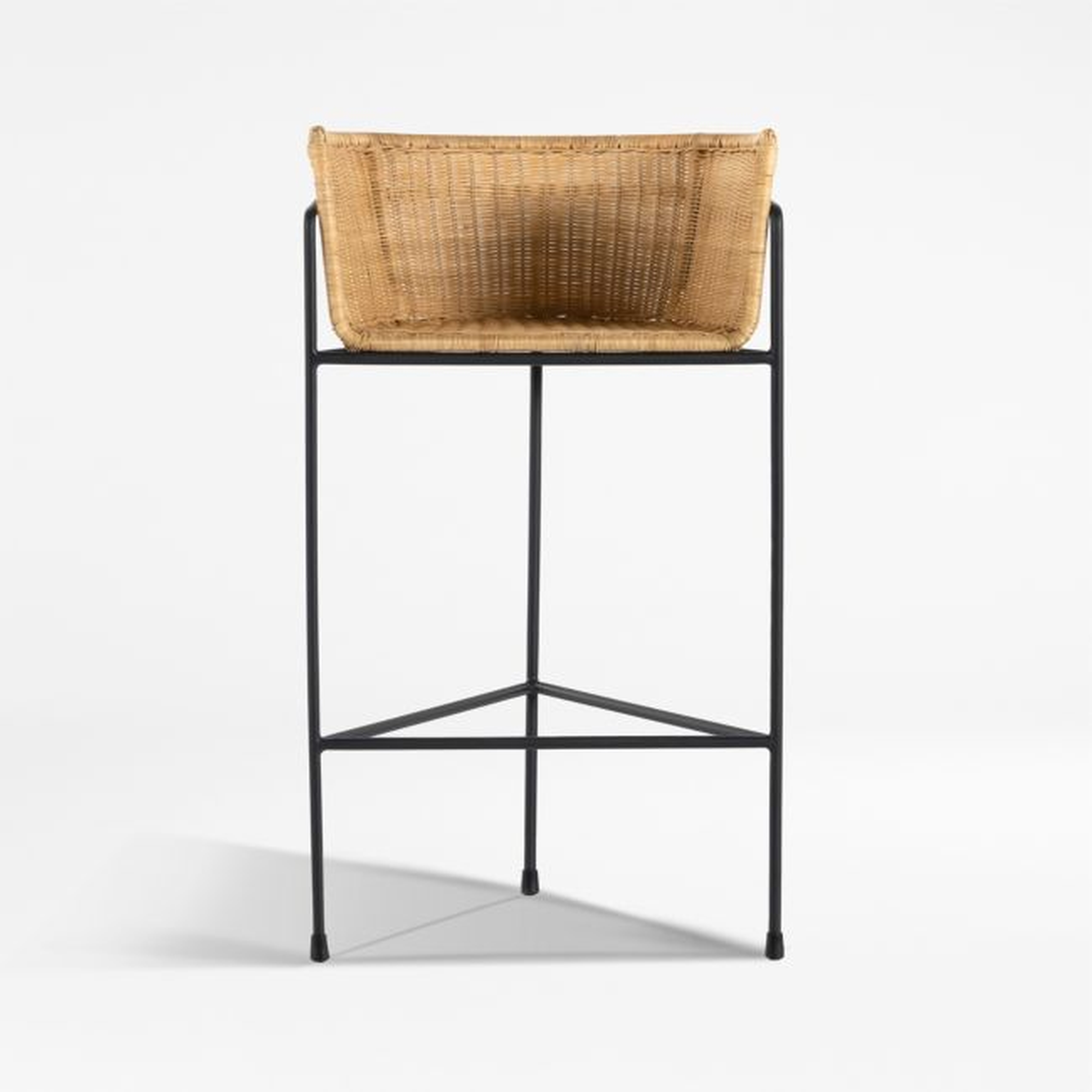Oakes Rattan Bar Stool - Crate and Barrel