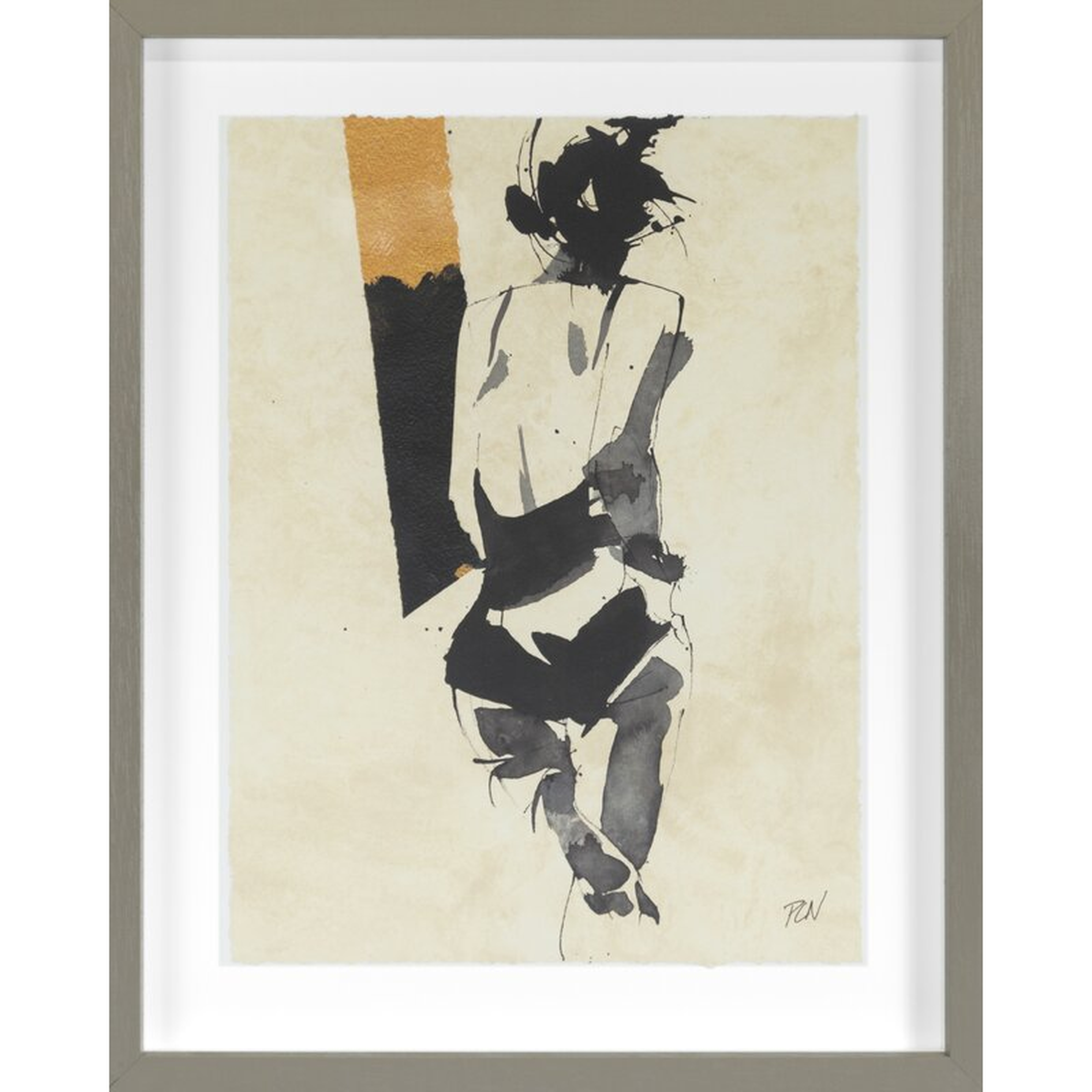 Grand Image Home 'Y-Nudes I' by PC Ngo - Picture Frame Print on Paper Size: 29" H x 23" W x 2" D - Perigold