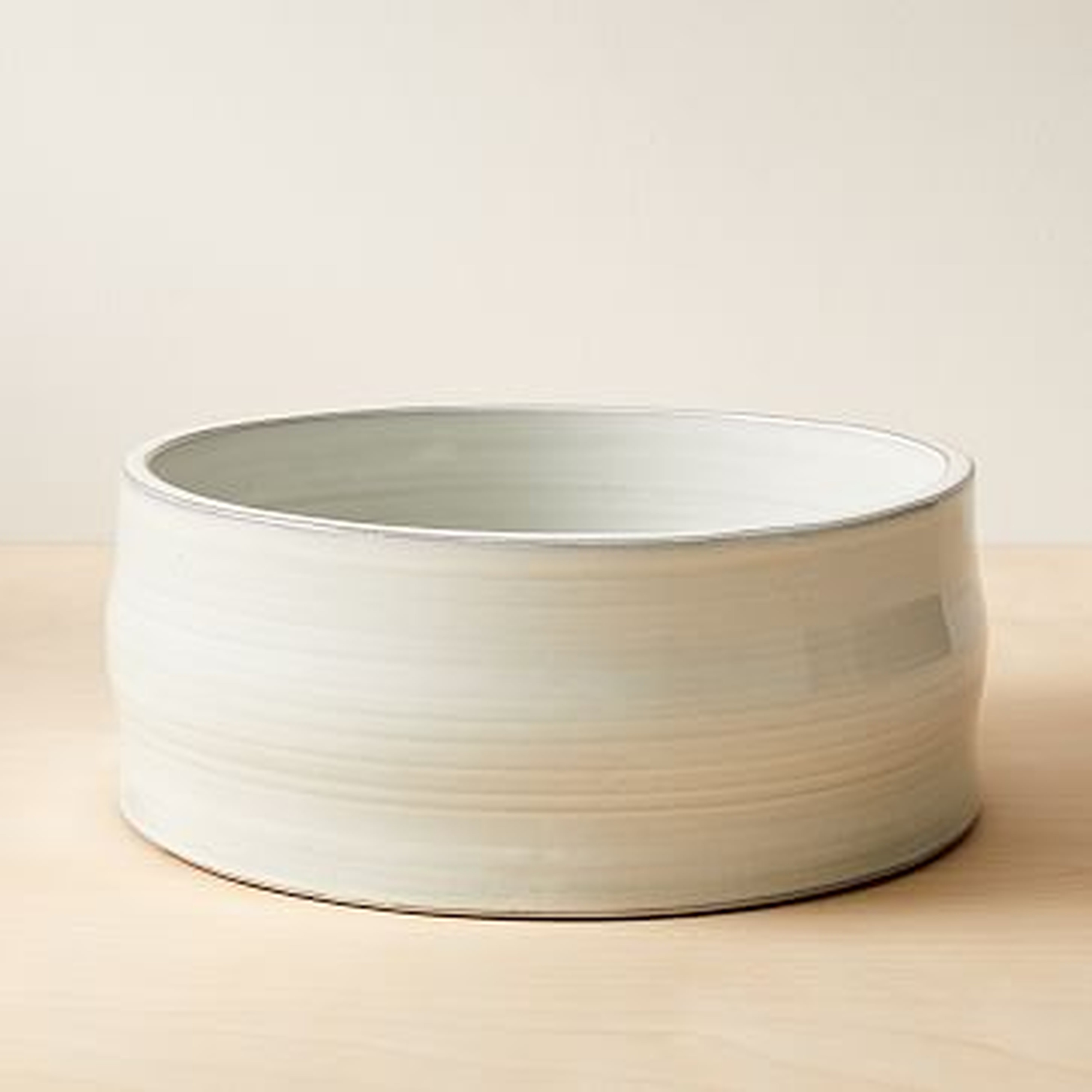 Mariana Handthrown Ceramic Planter, Wide, White - West Elm