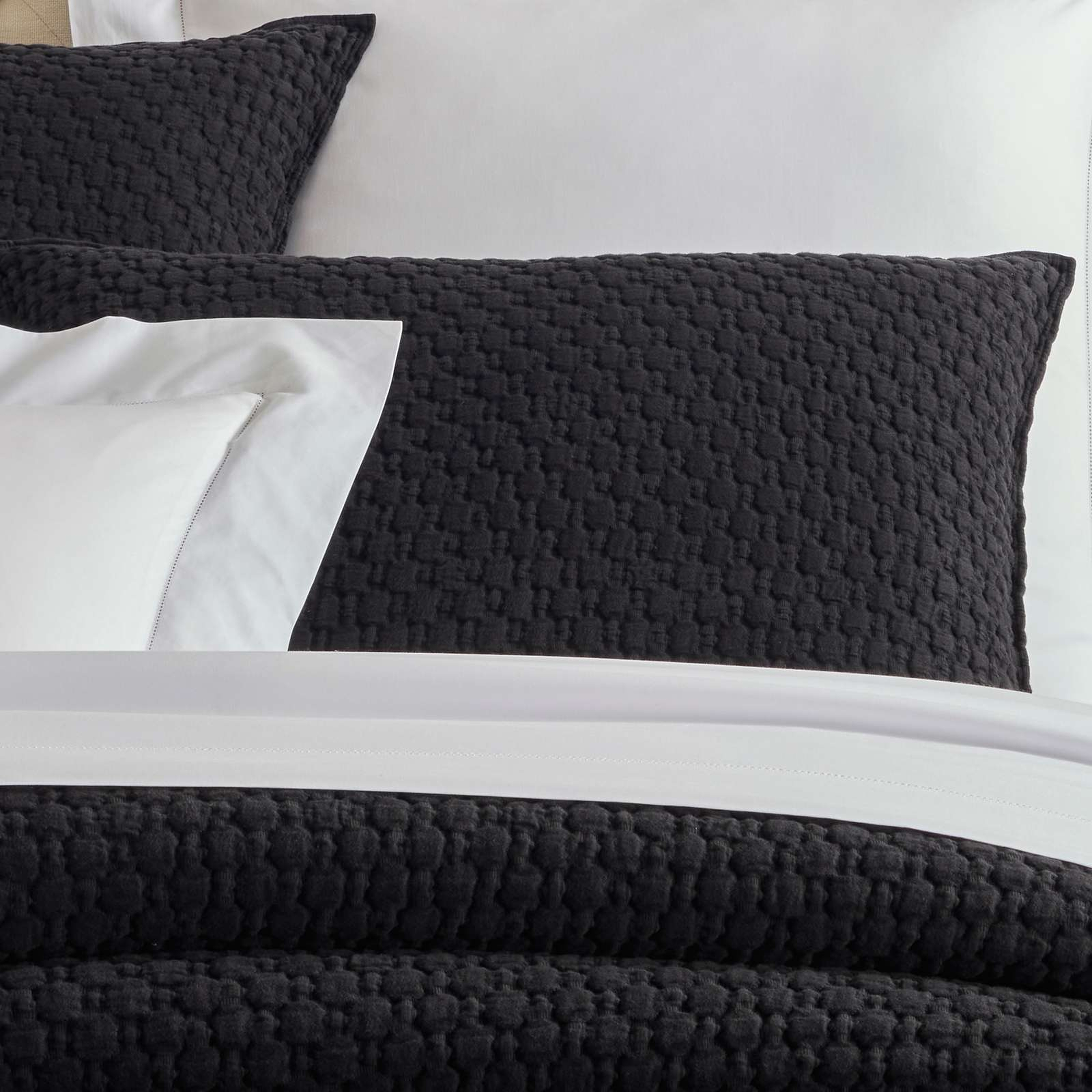 Lodi Black Matelasse Sham - Dash and Albert