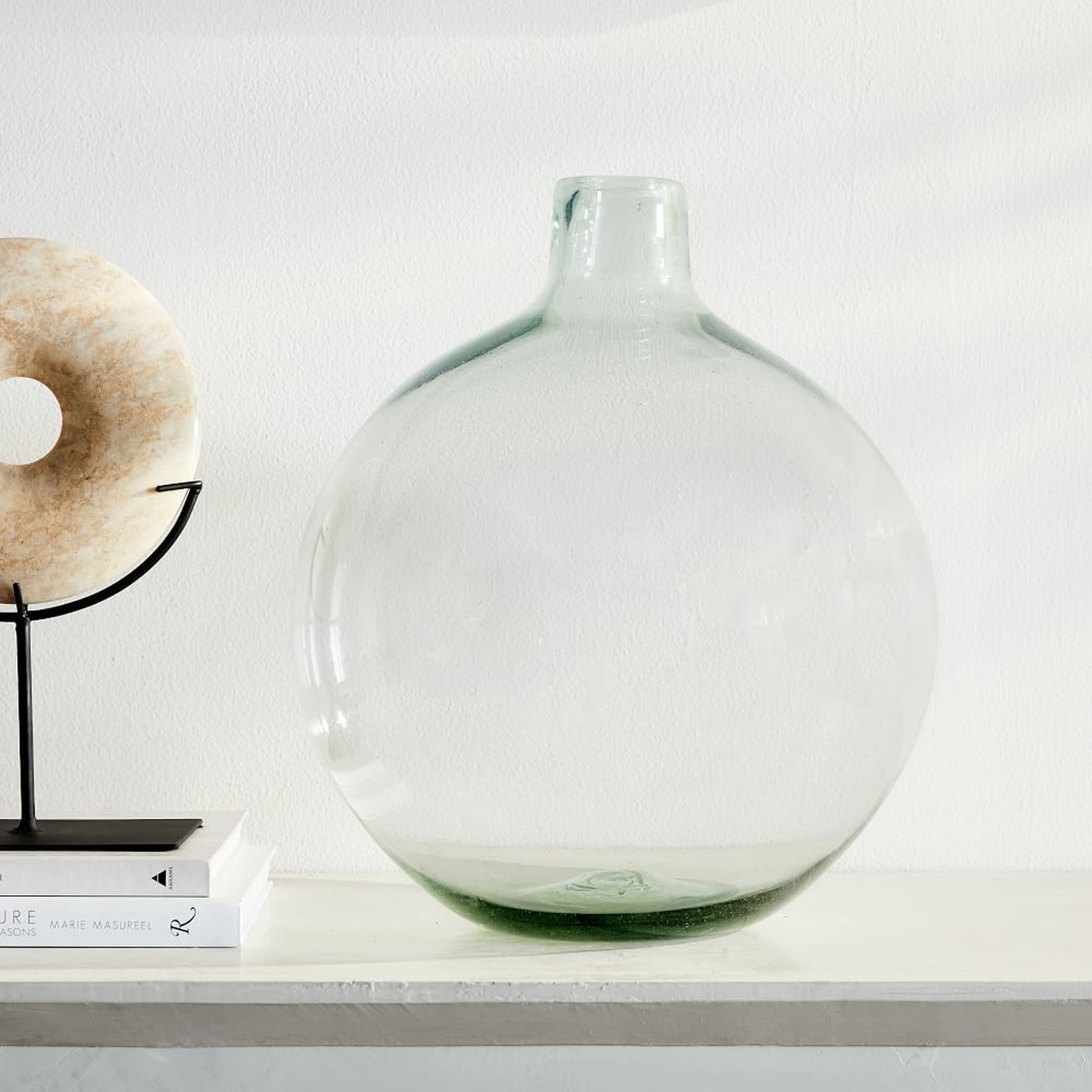 Pure Glass Vase, Ball, Clear, Extra Large - West Elm
