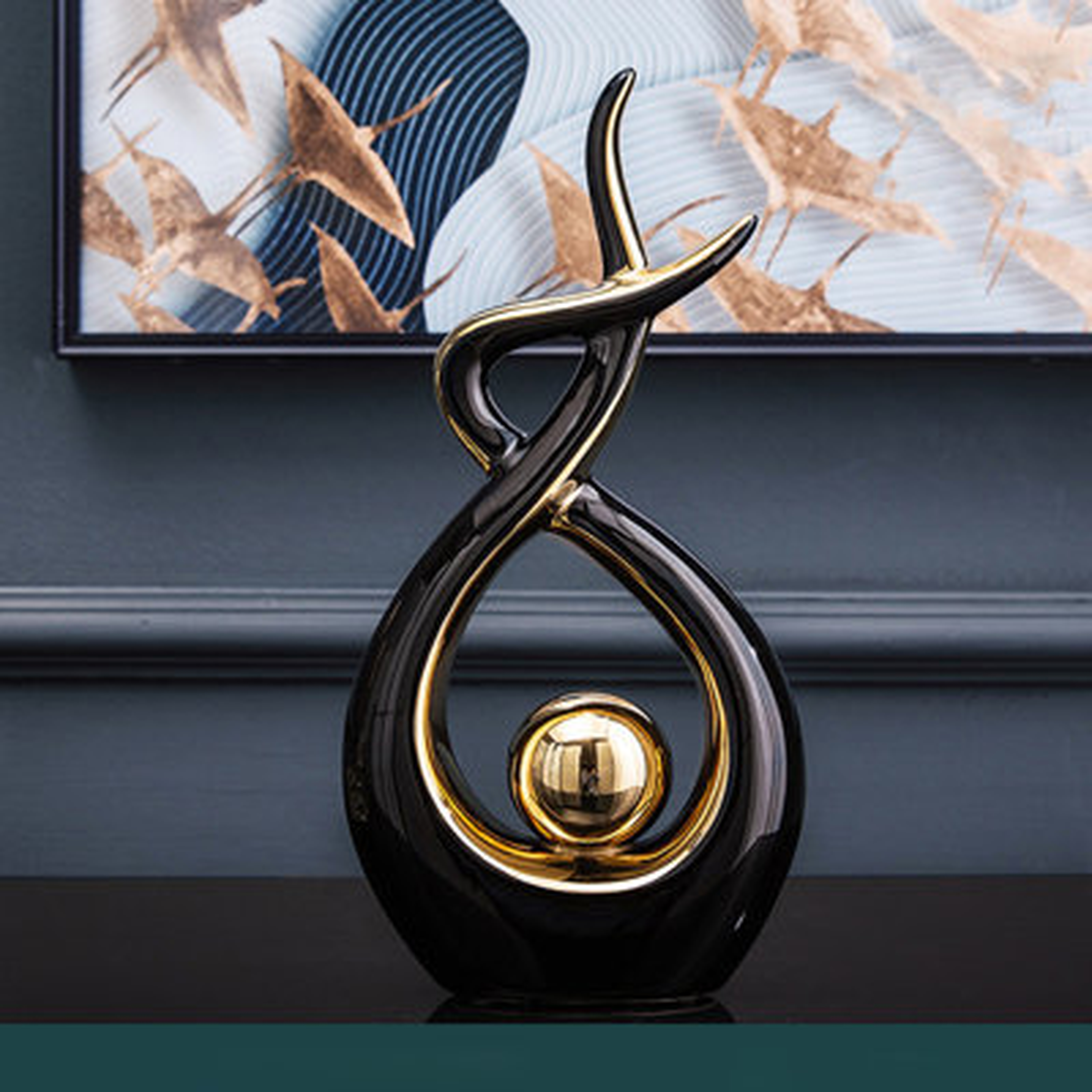 Modern Abstract Art Ceramic Statue Sculpture - Wayfair