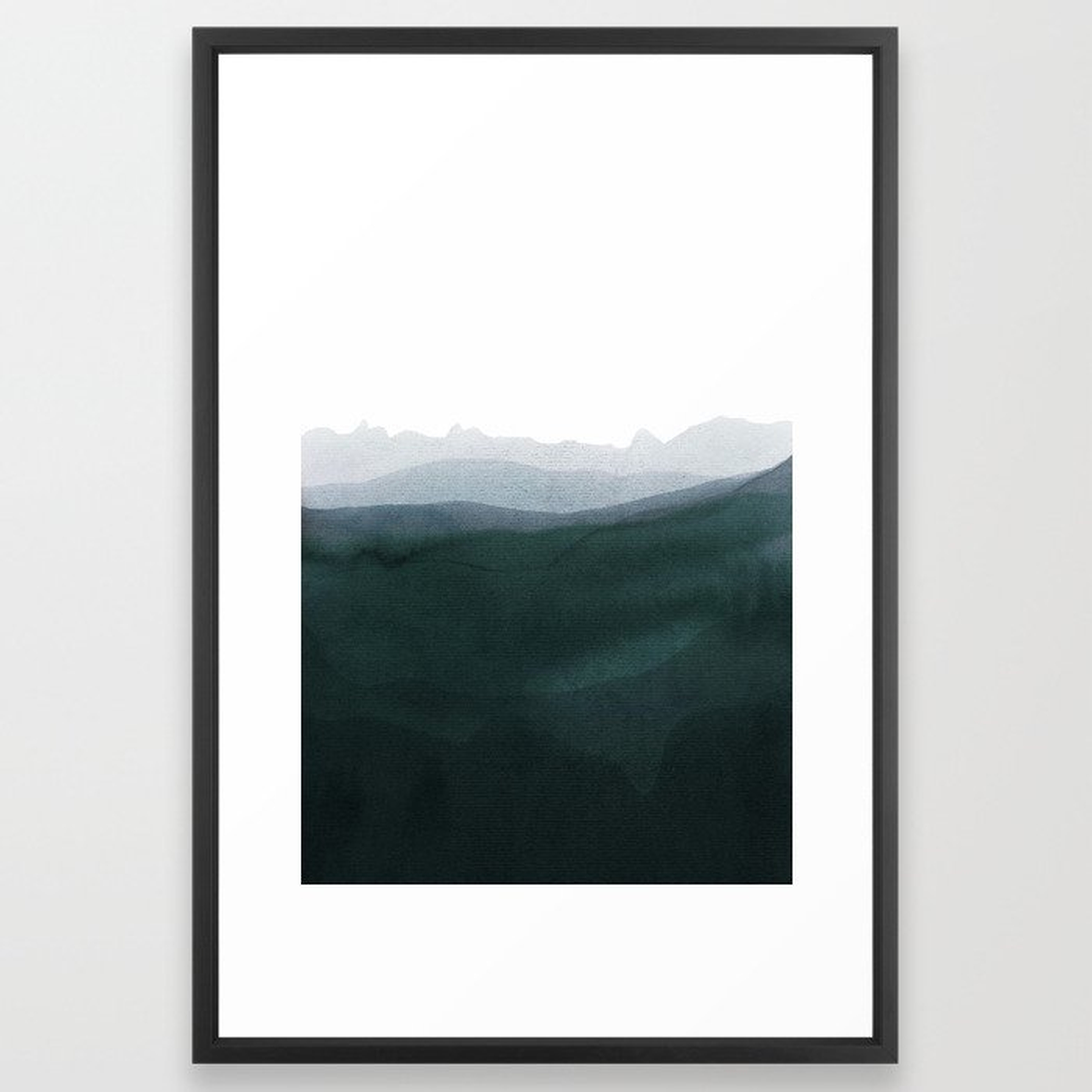 Mountain Horizon 3 Framed Art Print by Iris Lehnhardt - Vector Black - LARGE (Gallery)-26x38 - Society6