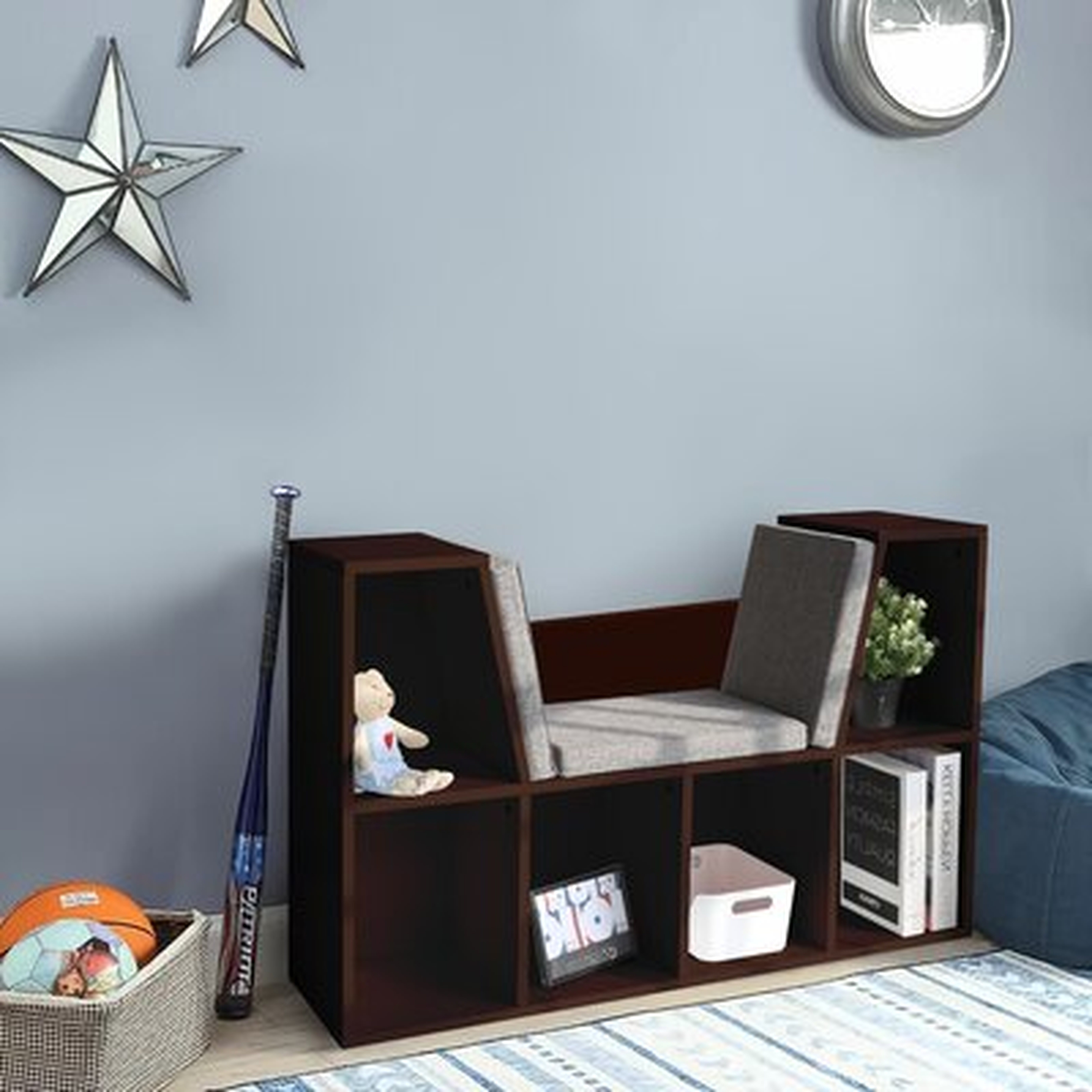 Wister Children's Bookcase with Cushions 25"H x 40.3"W Kids Reading Nook - Wayfair