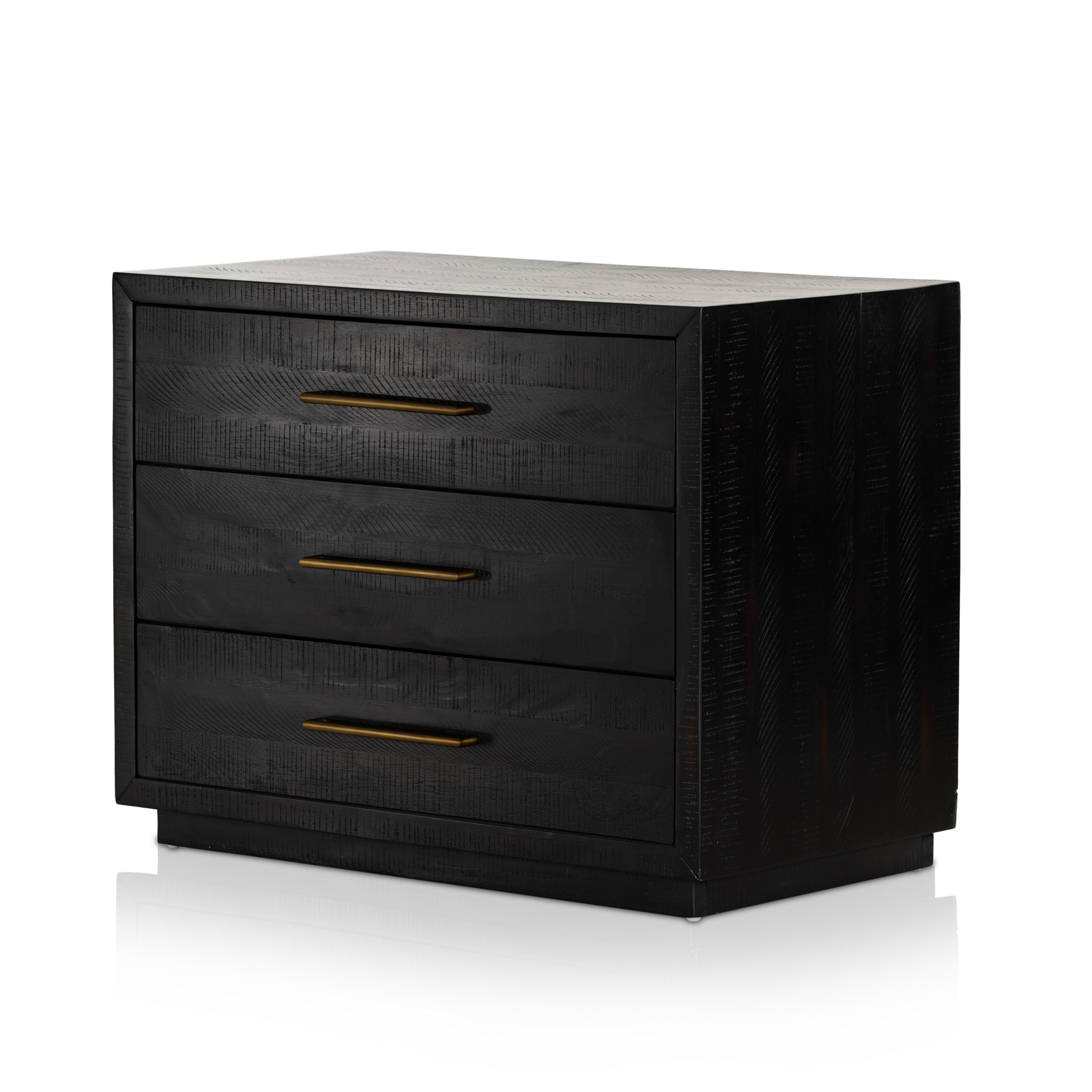 Suki Large Nightstand-Burnished Black - Four Hands