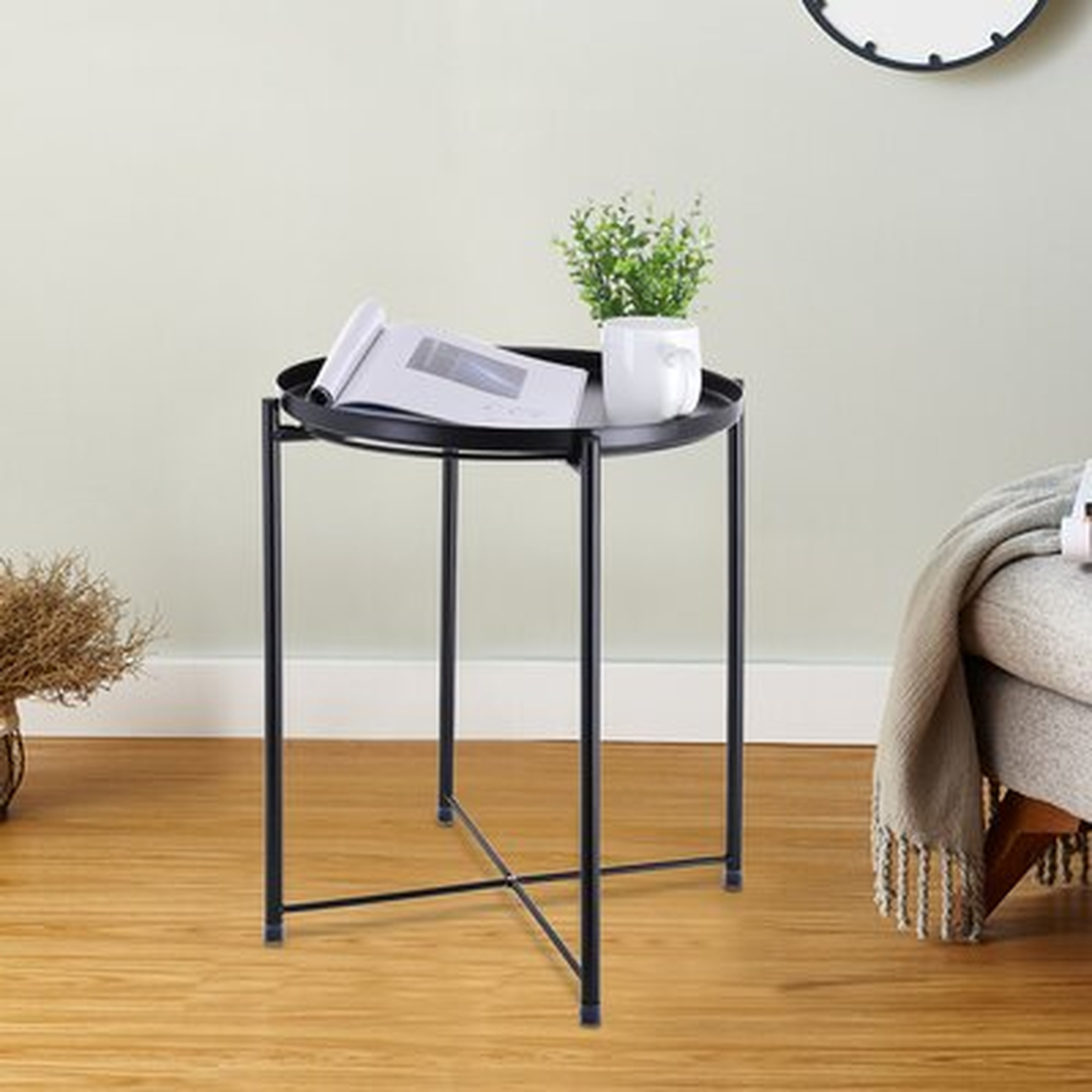 Tray Metal End Table, Sofa Table Small Round Side Tables,Anti-Rusty - Wayfair