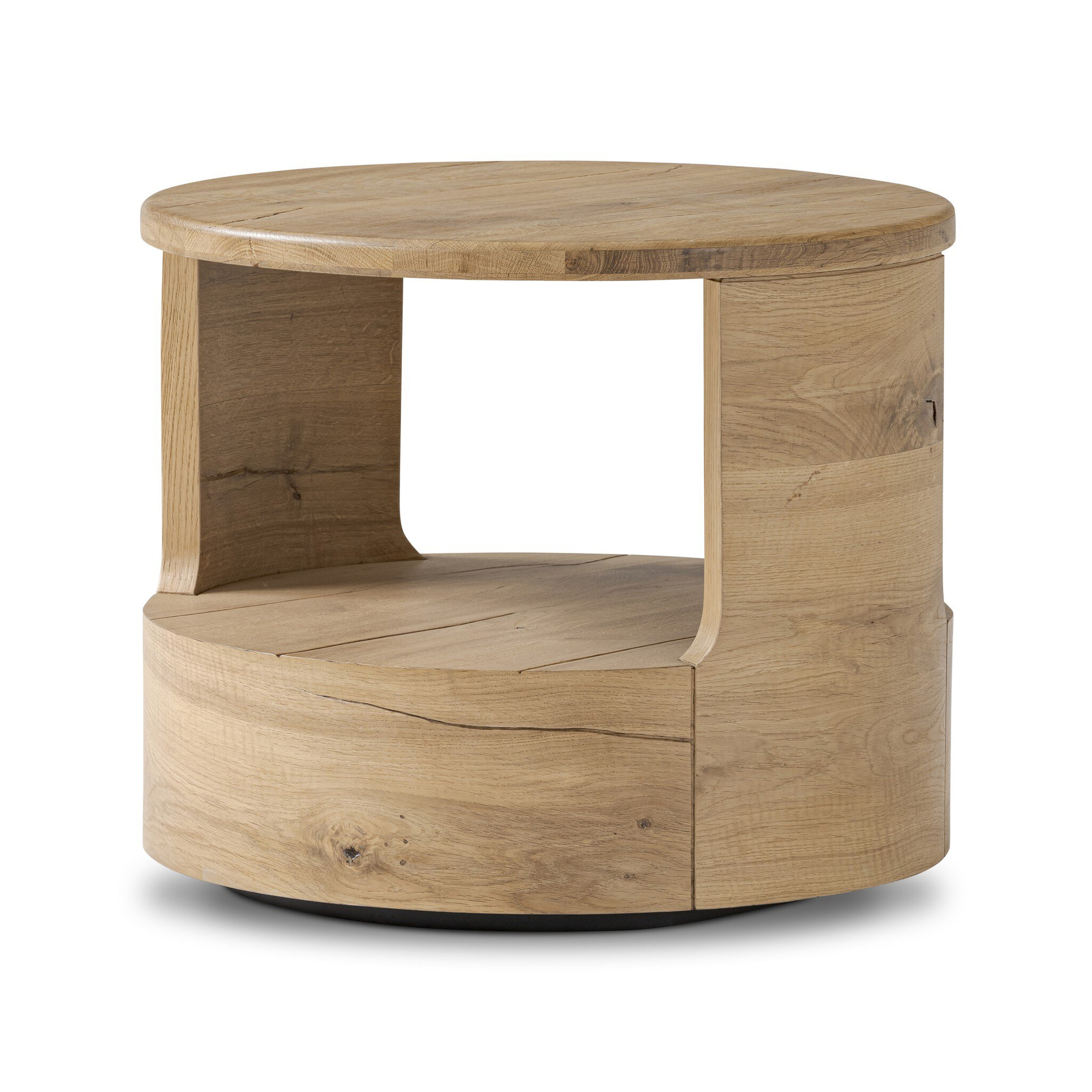Matheus End Table - Natural Reclaimed French Oak - Four Hands