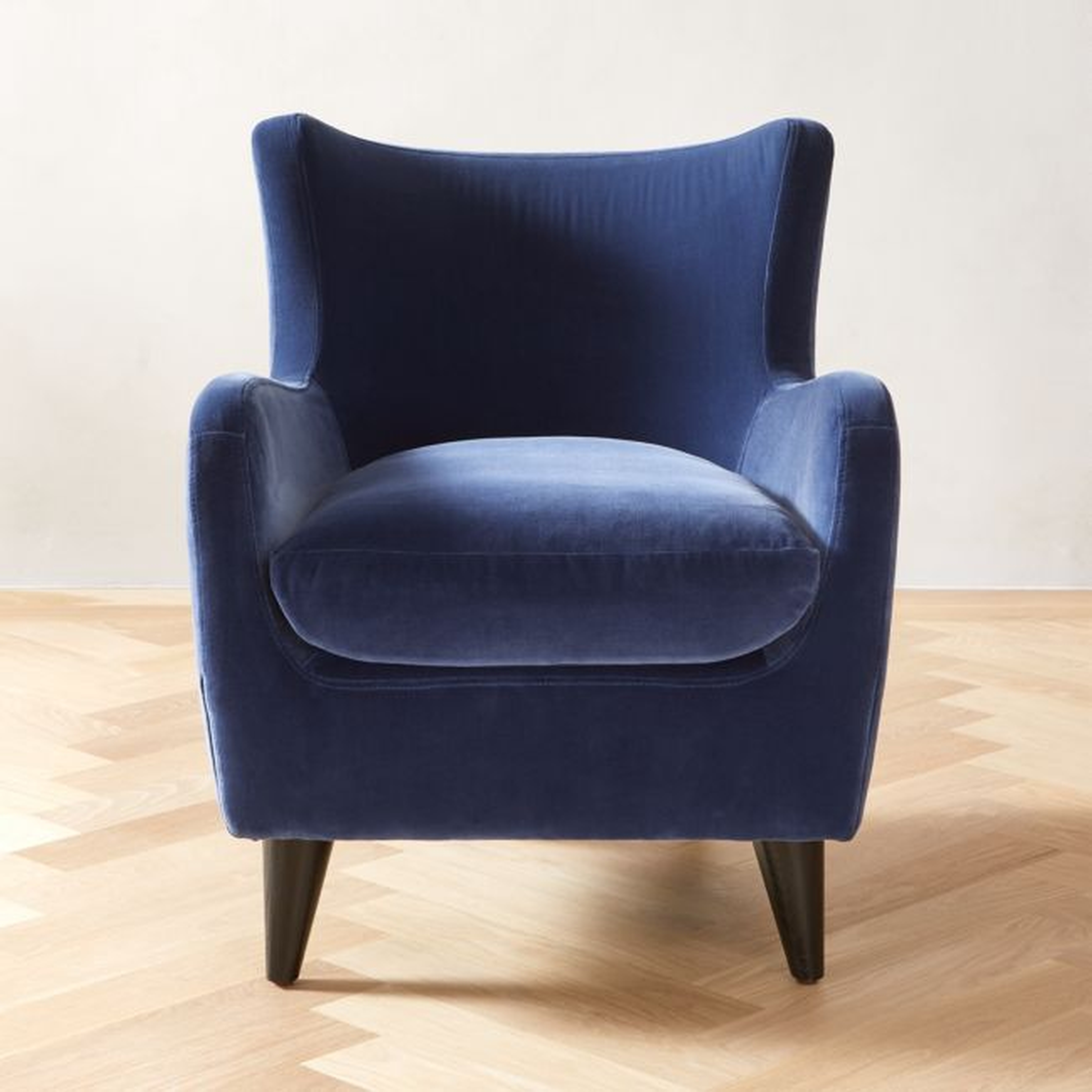 Amber Blue Velvet Chair - CB2
