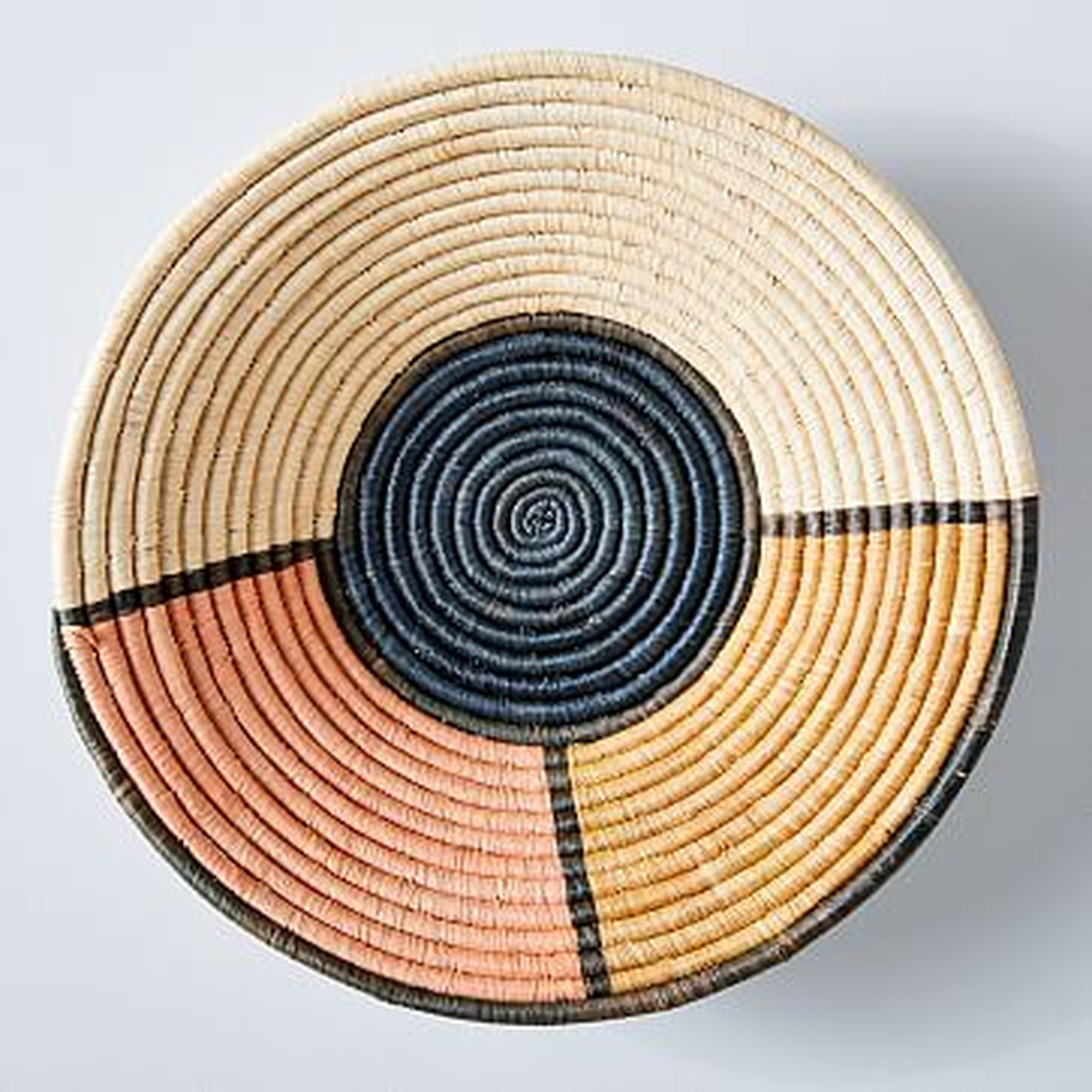 Woven Colorblocked Wall Basket, Large - West Elm