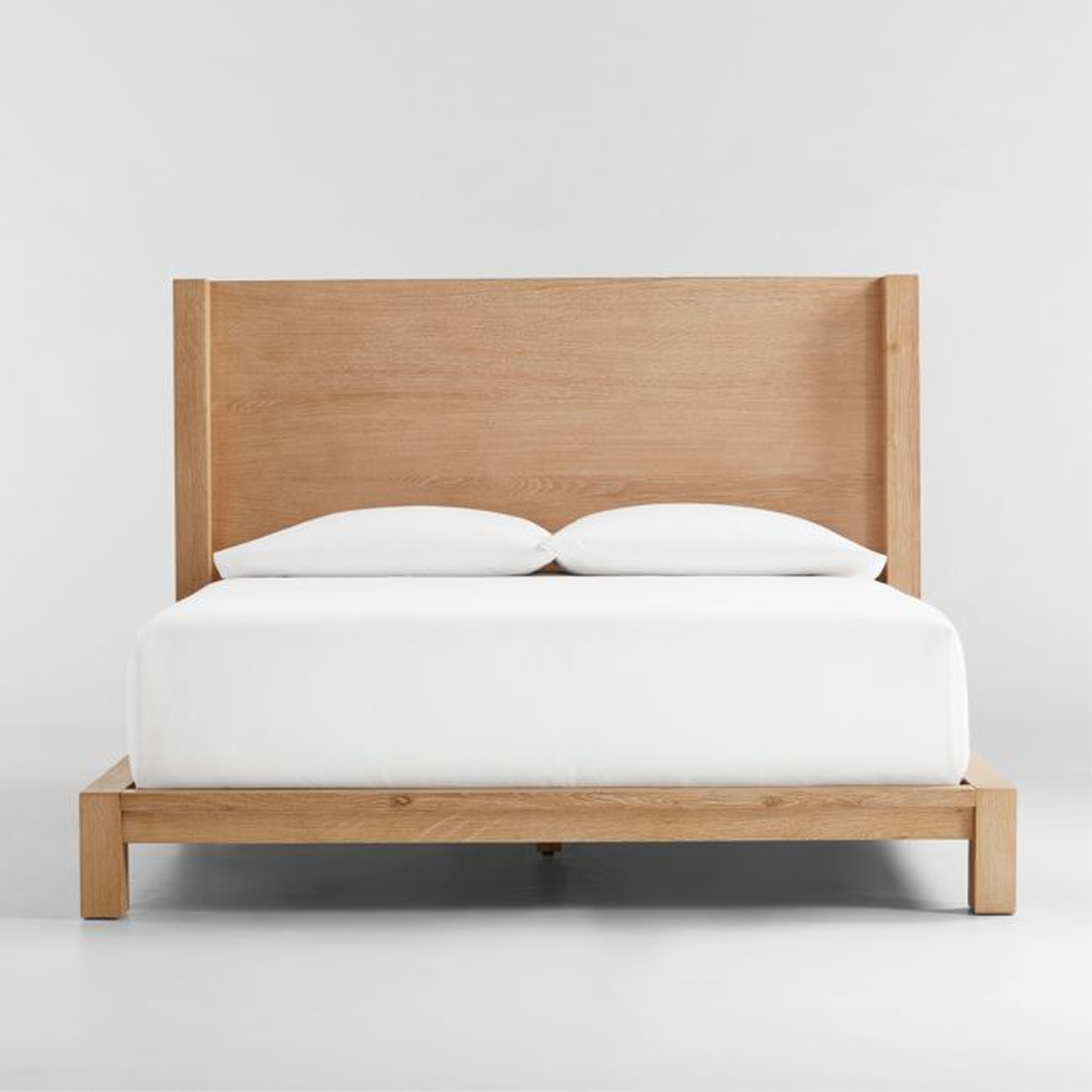Terra Natural White Oak Wood Queen Bed - Crate and Barrel