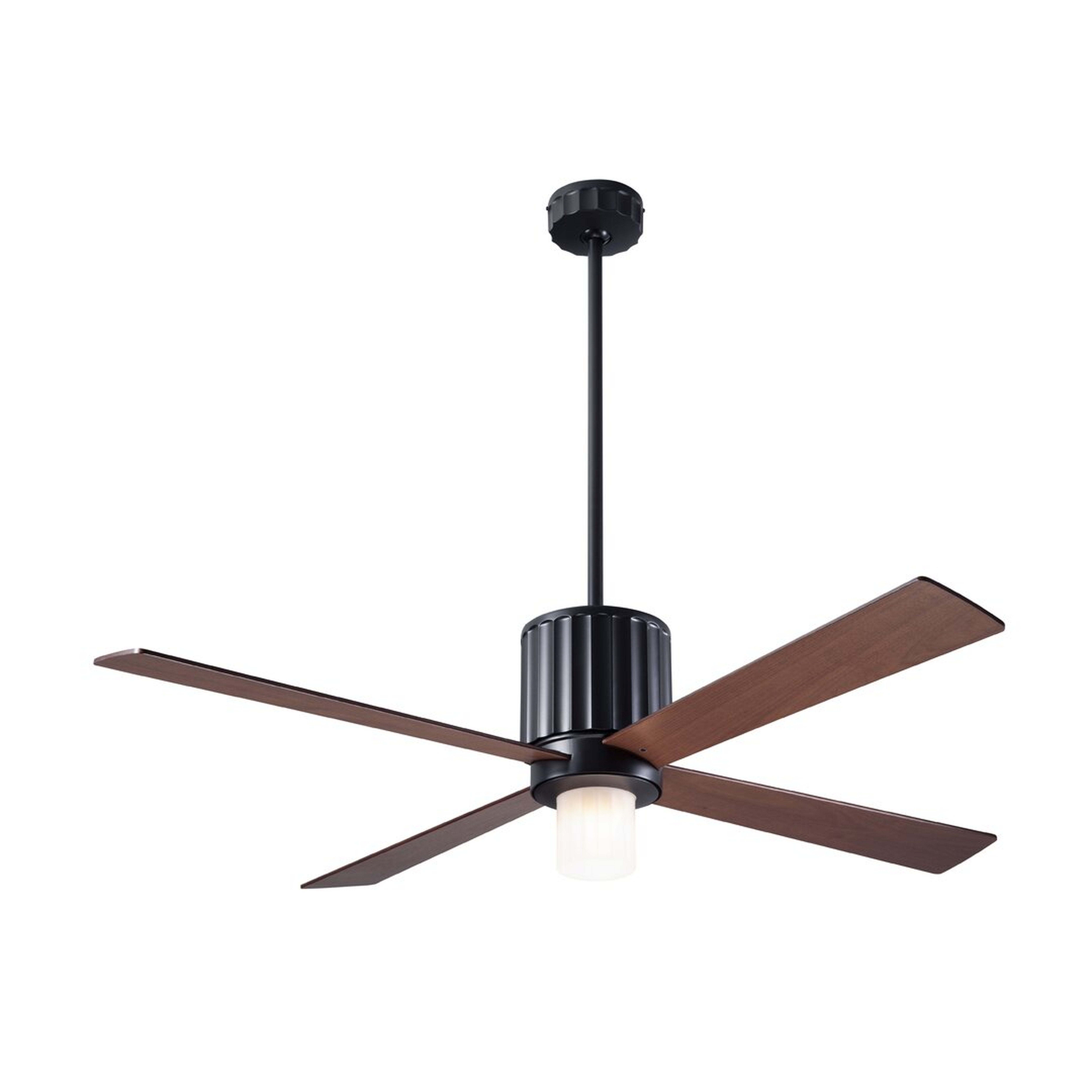 52" Flute Ceiling Fan with LED Light, Mahogany - Perigold