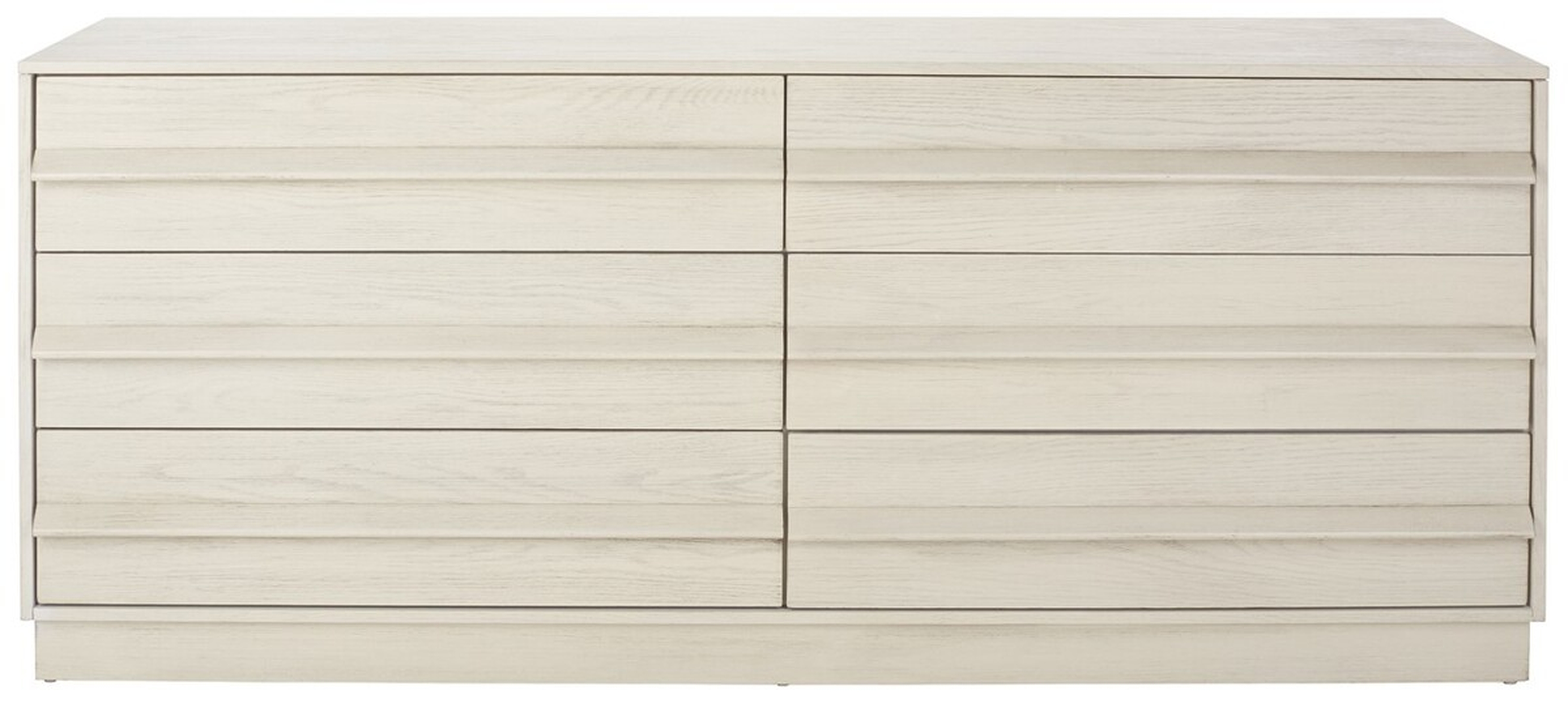 Deirdra 6 Drawer Wood Dresser - White Wash - Safavieh Couture