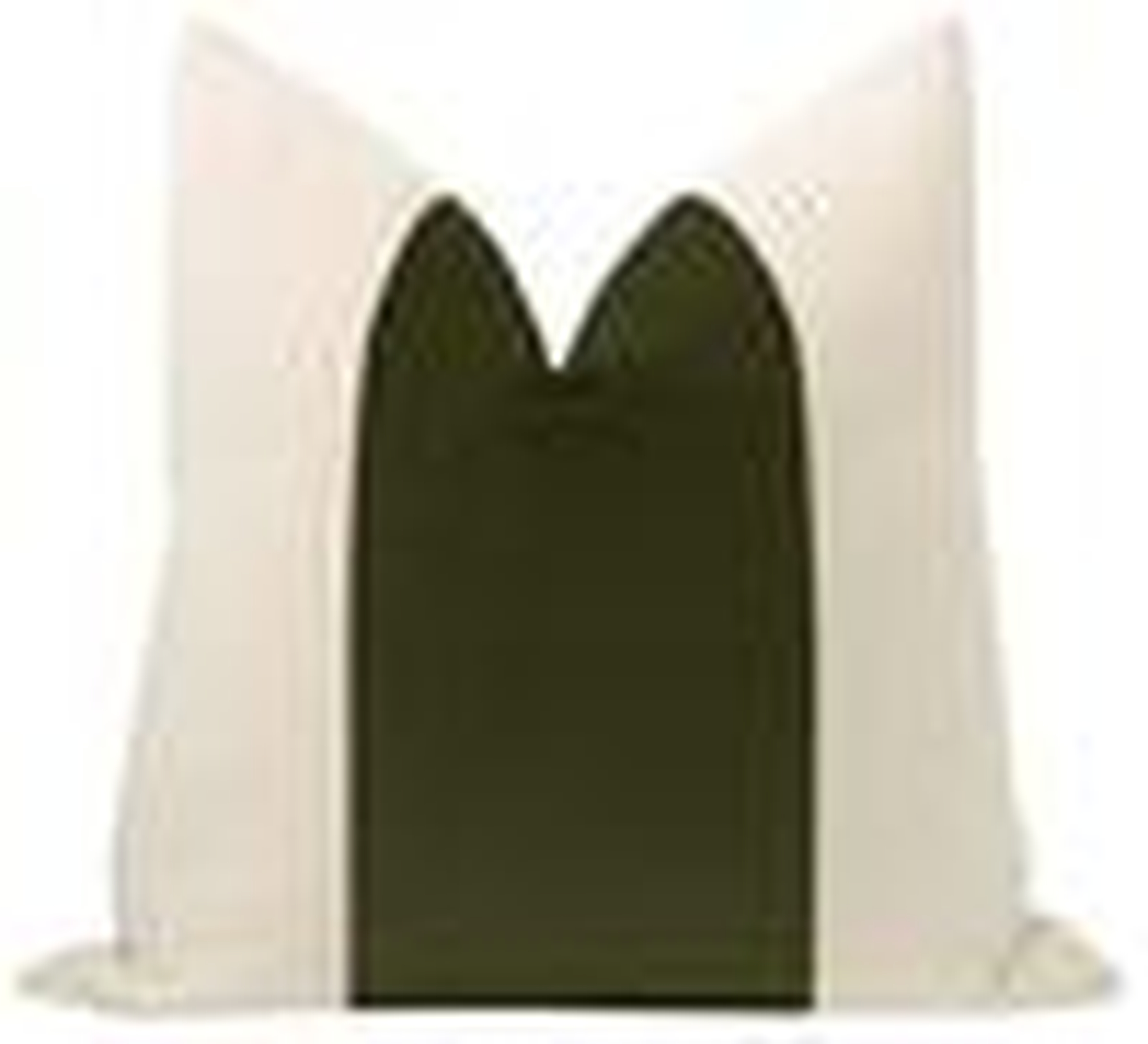 Panel Classic Velvet Pillow Cover, Olive, 24" x 24" - Little Design Company