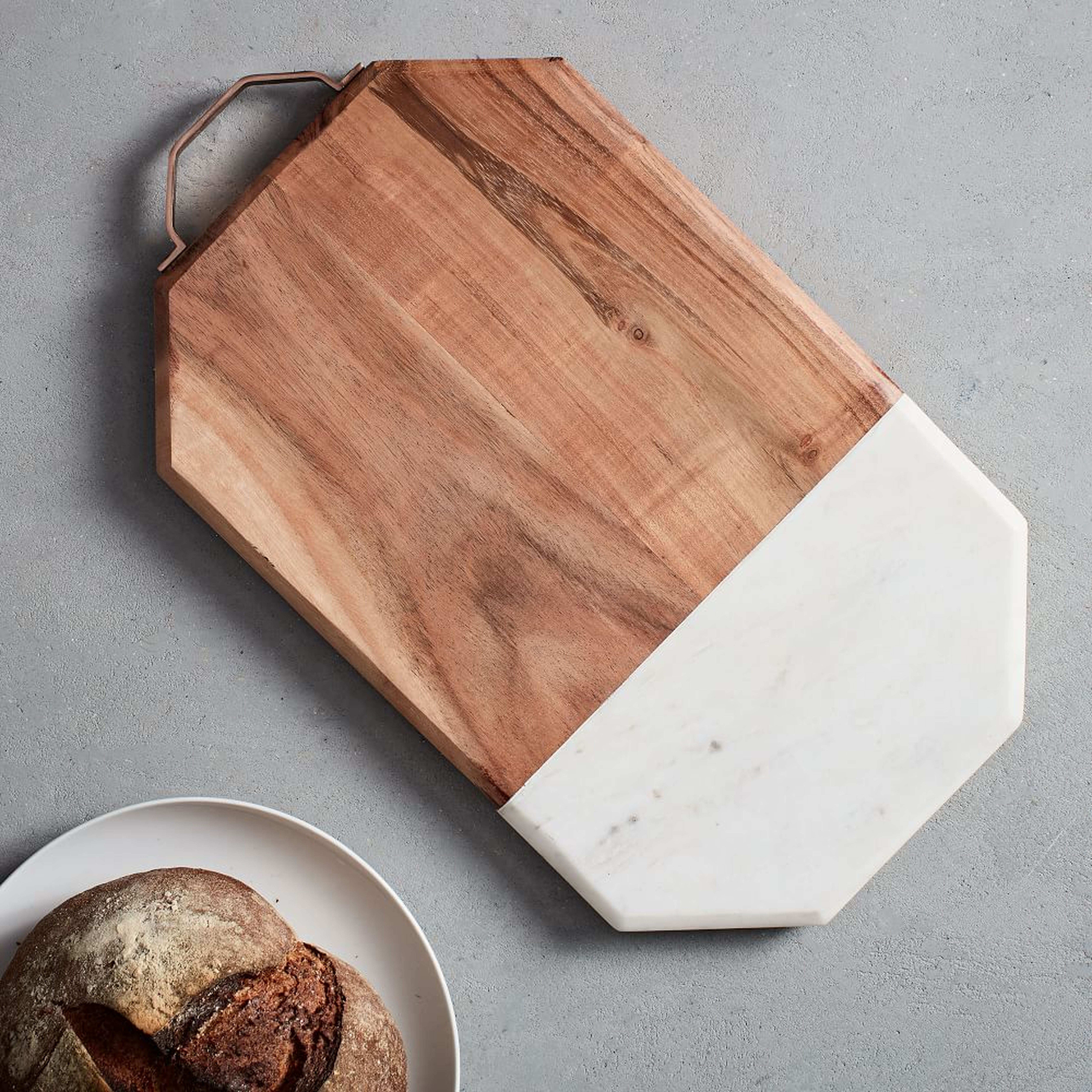 Marble + Wood Cutting Board, Large - West Elm