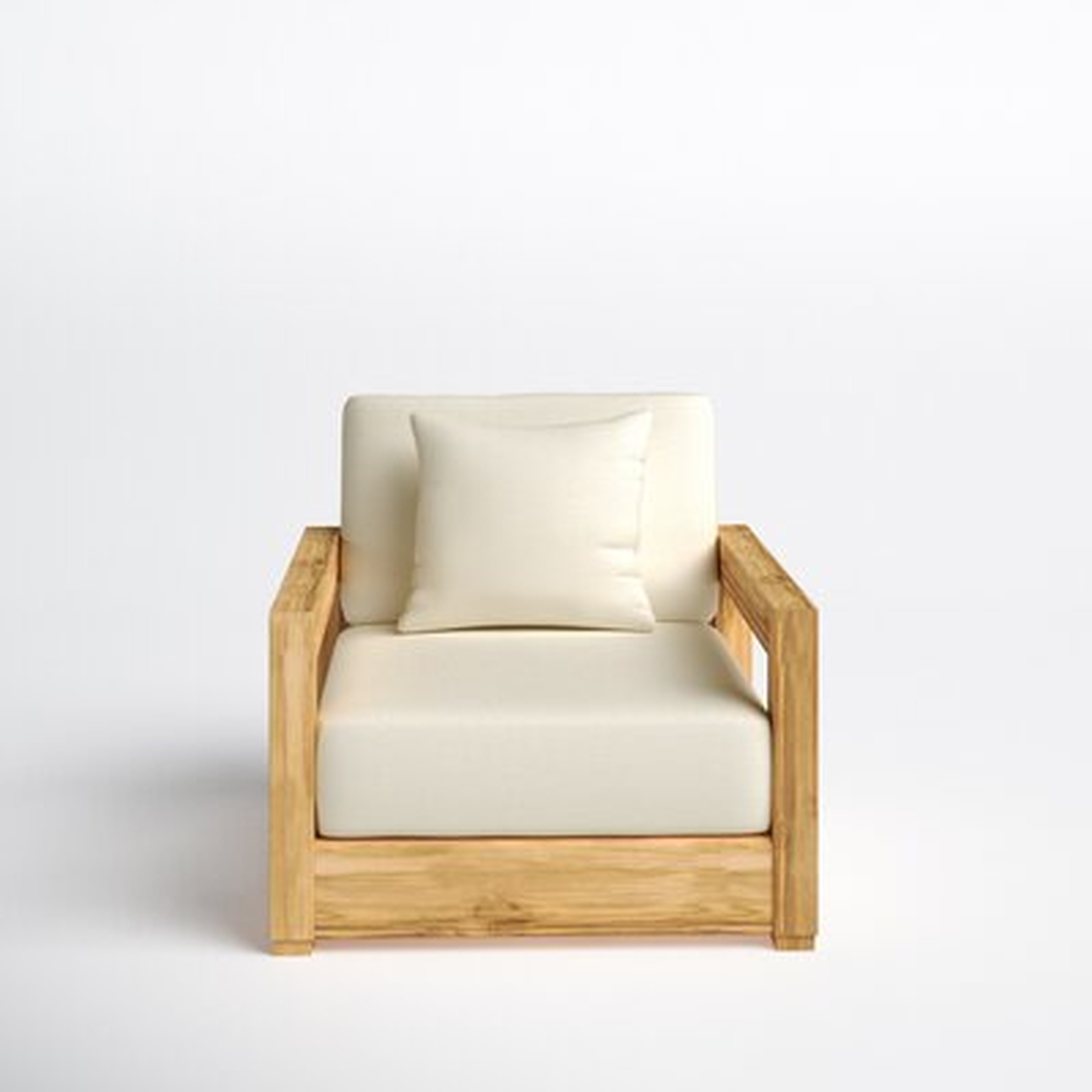Melrose Teak Patio Chair with Cushions - Wayfair